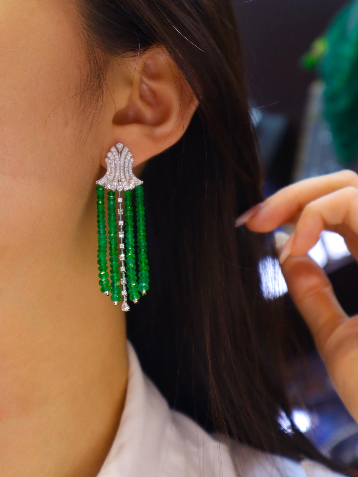 Emerald Green Jewelry Marvel: Newly Released Earrings