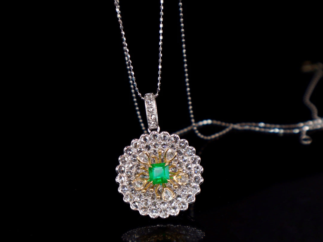 Panjshir Emerald Pendant - Premium VVG Warton Green Jewelry