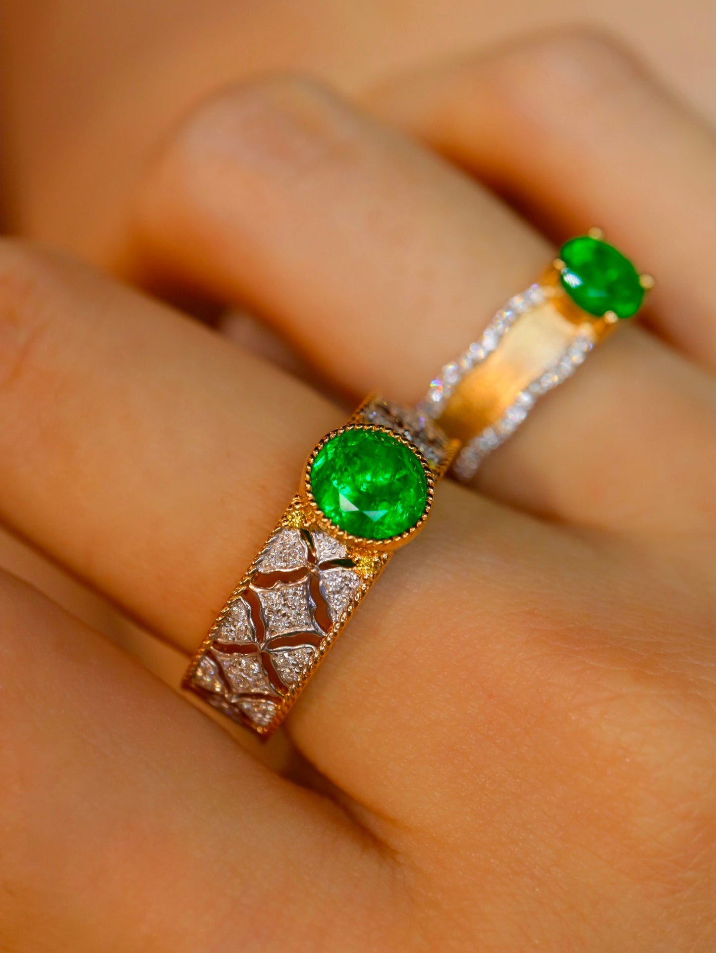 Panjshir High-Quality Emerald Jewelry with Round Cut