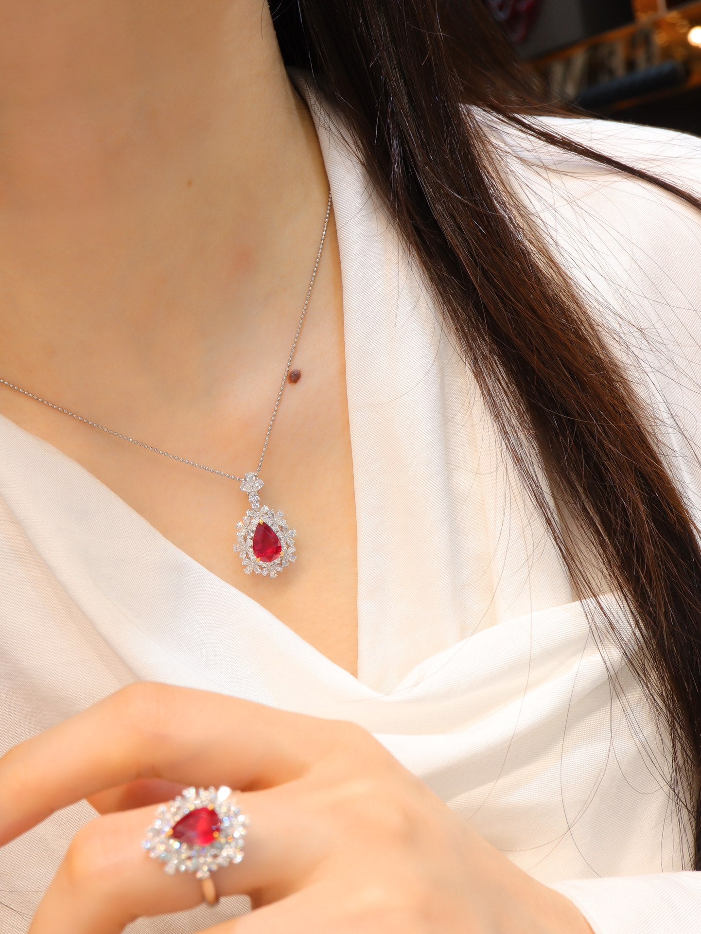 Unheated Pigeon's Blood Red Ruby Pendant - A Jewelry Gem