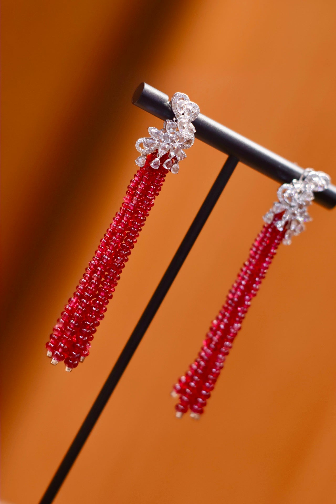 Unheated Myanmar Spinel Earrings: Mesmerizing Jewelry with Ruby-Like Hue