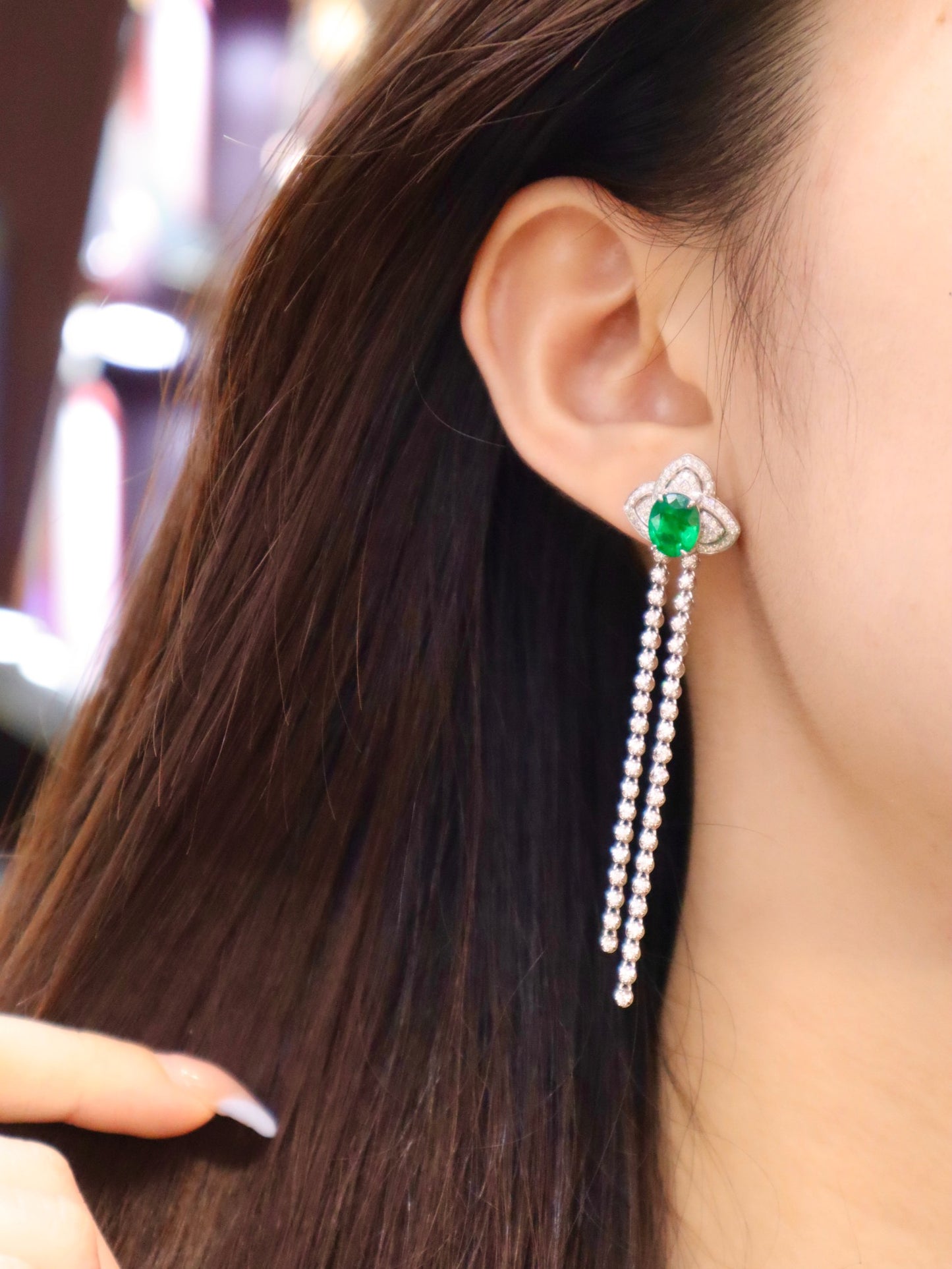 Emerald Earrings Splendor - Panjshir Origin Jewelry