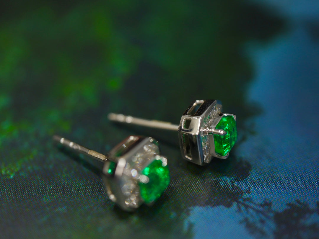 Emerald Earrings Jewelry - High-Quality Panjshir Emerald Gemstone