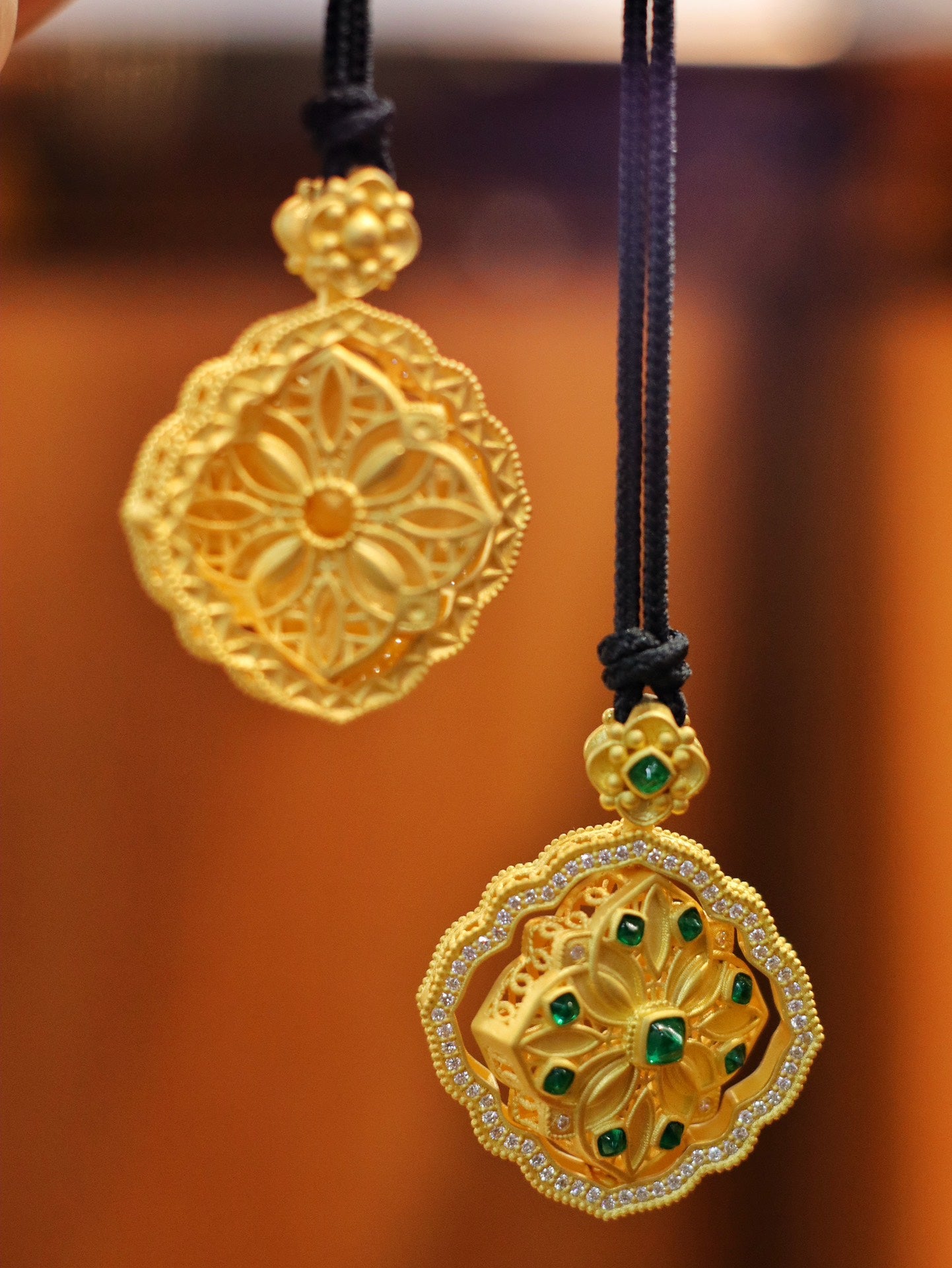 24k Gold Emerald Pendant Jewelry - Premium Panjshir Emerald