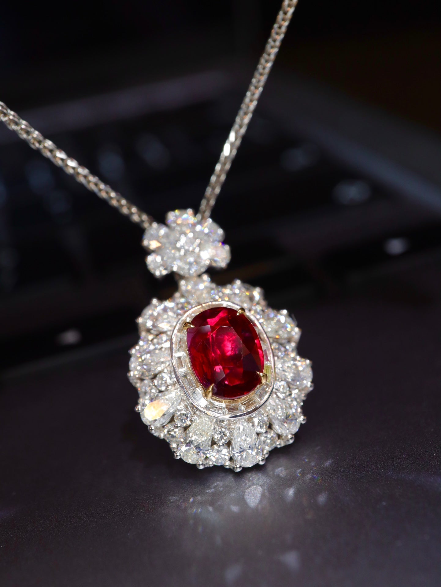 Luxurious Mozambique Ruby Pendant - Fine Jewelry Piece