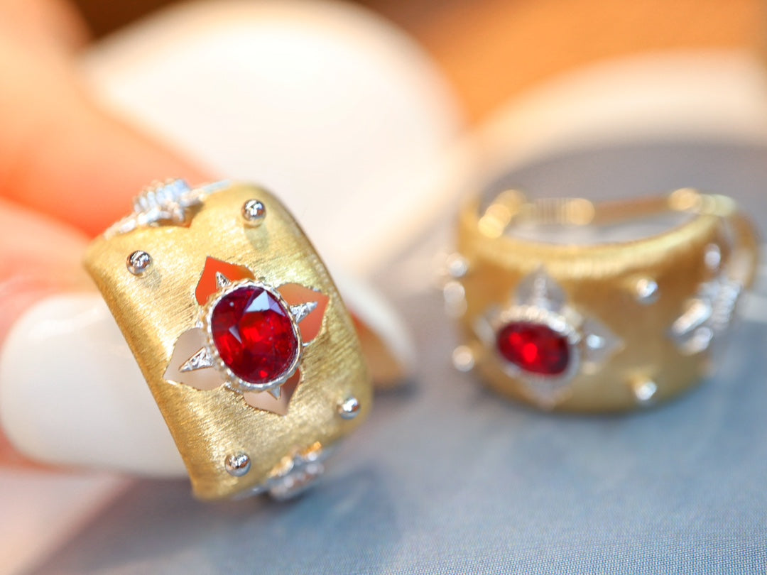 Buccellati-Style Ruby Ear Clips Jewelry