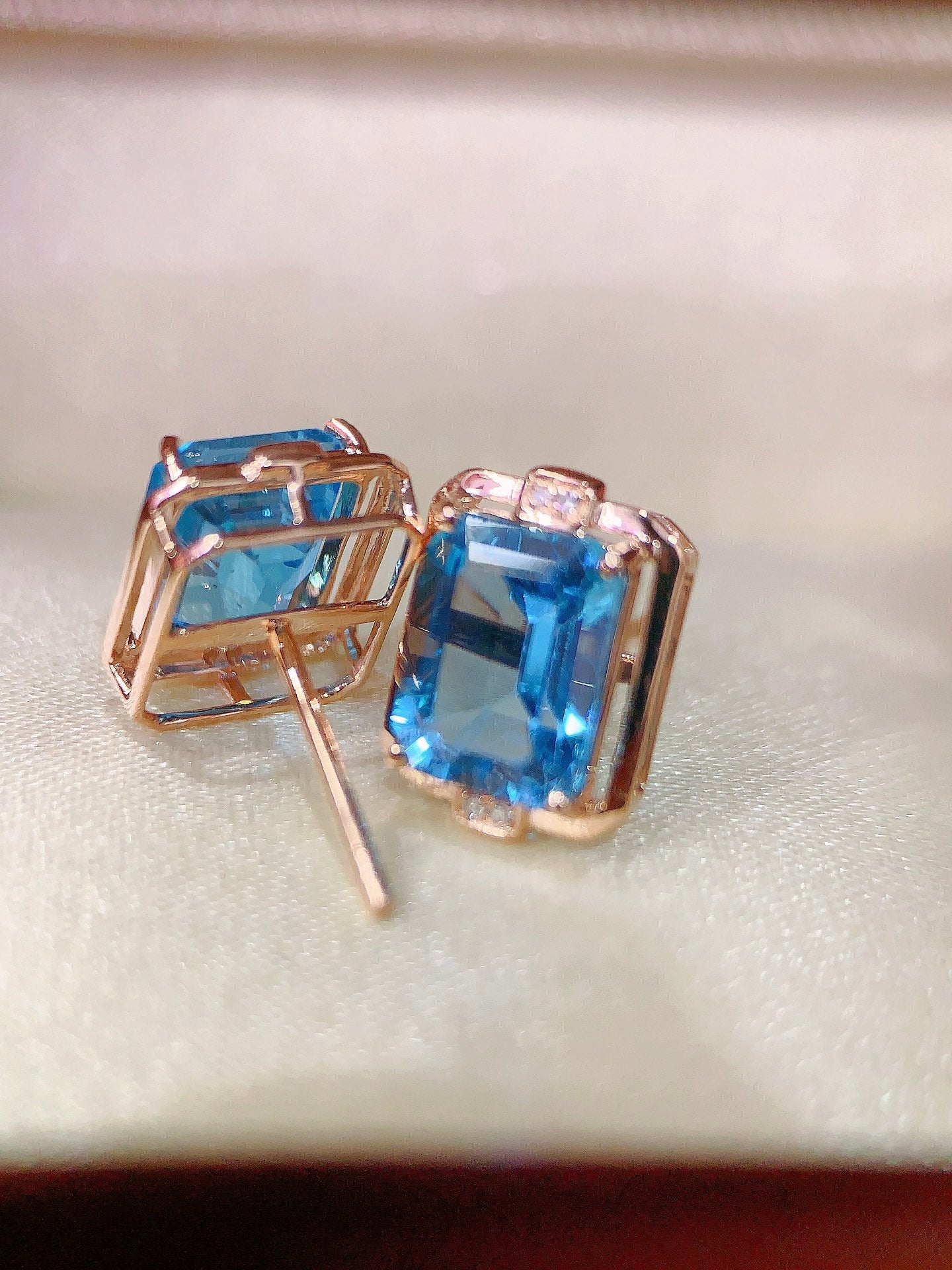 New Arrival: Topaz Earrings with Oceanic Tranquility