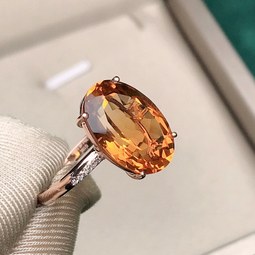 Stunning Yellow Citrine Ring - A Must-Have Jewelry for Prosperity