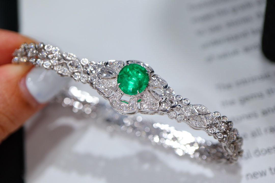 Panjshir Emerald Bracelet - Luxurious Green Jewelry Gem