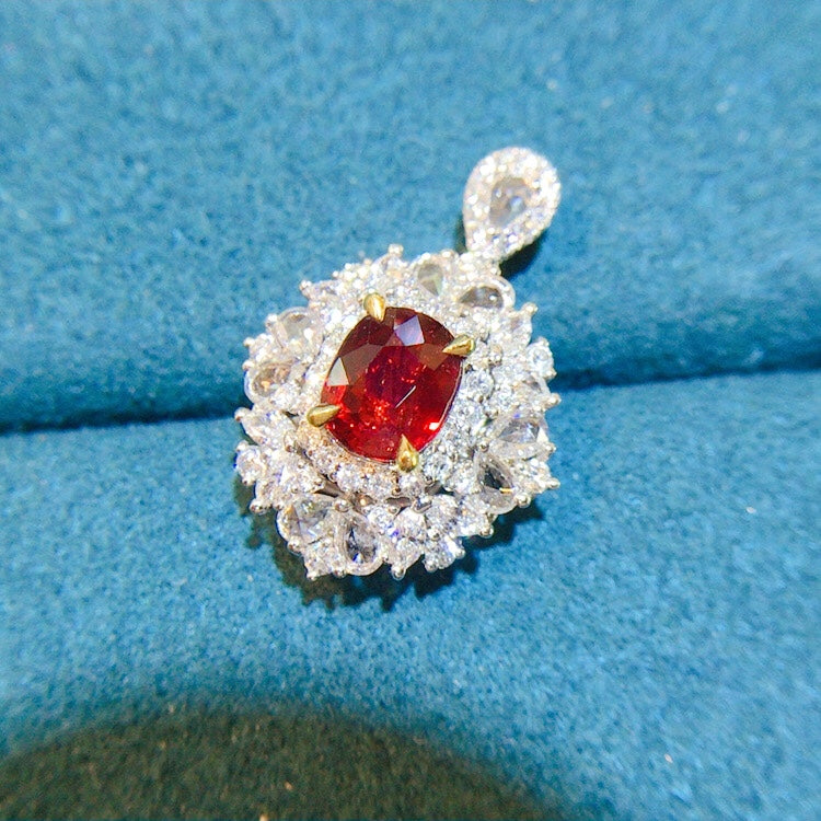 Elegant Unheated Ruby Ring & Pendant Set (2-in-1) - Fine Jewelry