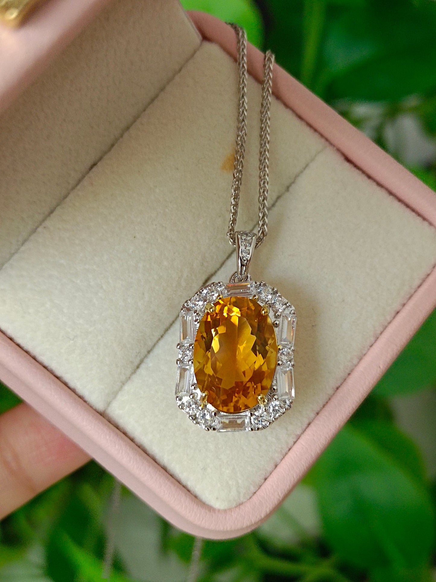 Natural Yellow Citrine Pendant Jewelry