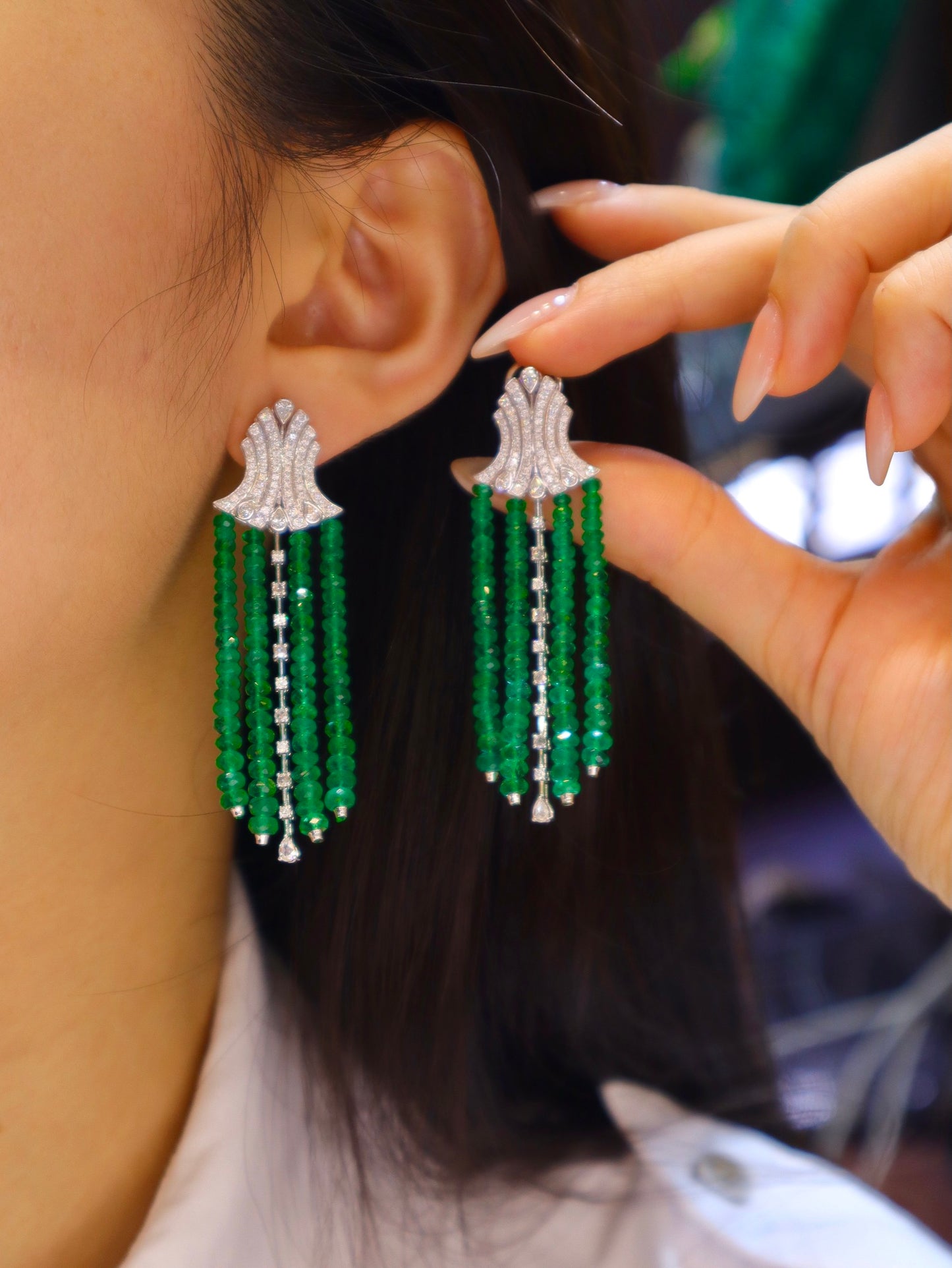 Emerald Green Jewelry Marvel: Newly Released Earrings