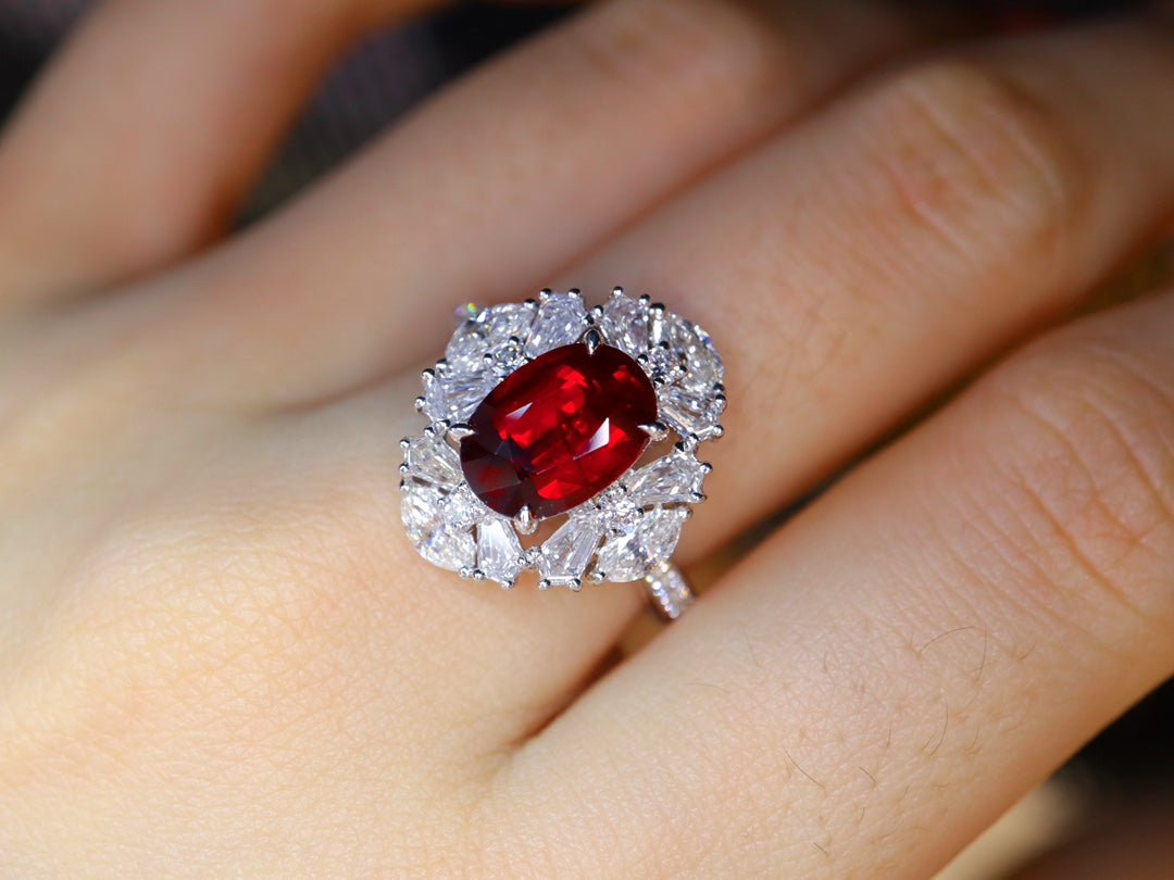 Unheated Pigeon's Blood Ruby Ring - Premium Jewelry Collection