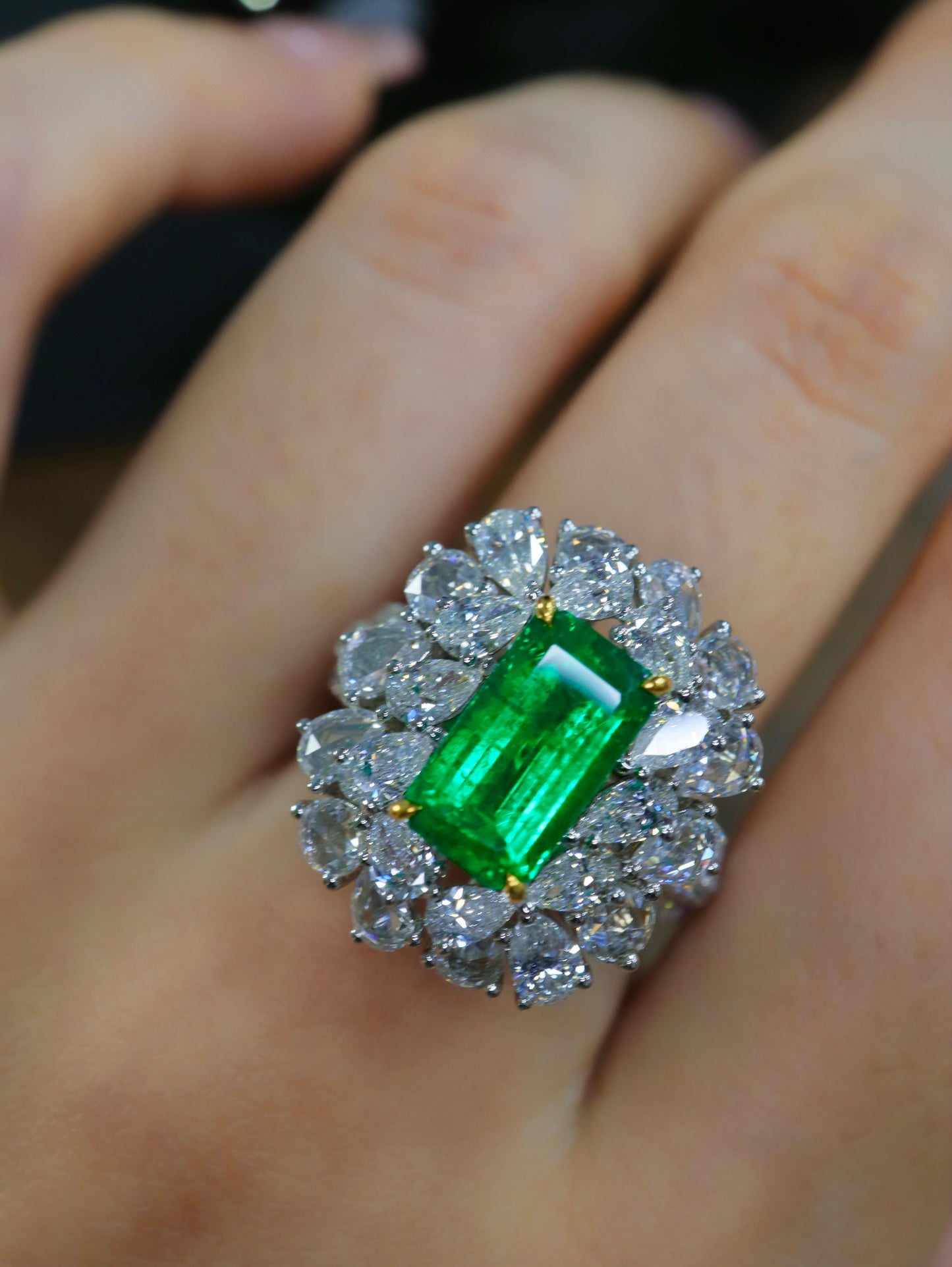 Afghan Panjshir Emerald Ring-Top-Tier Wharton Green Jewelry