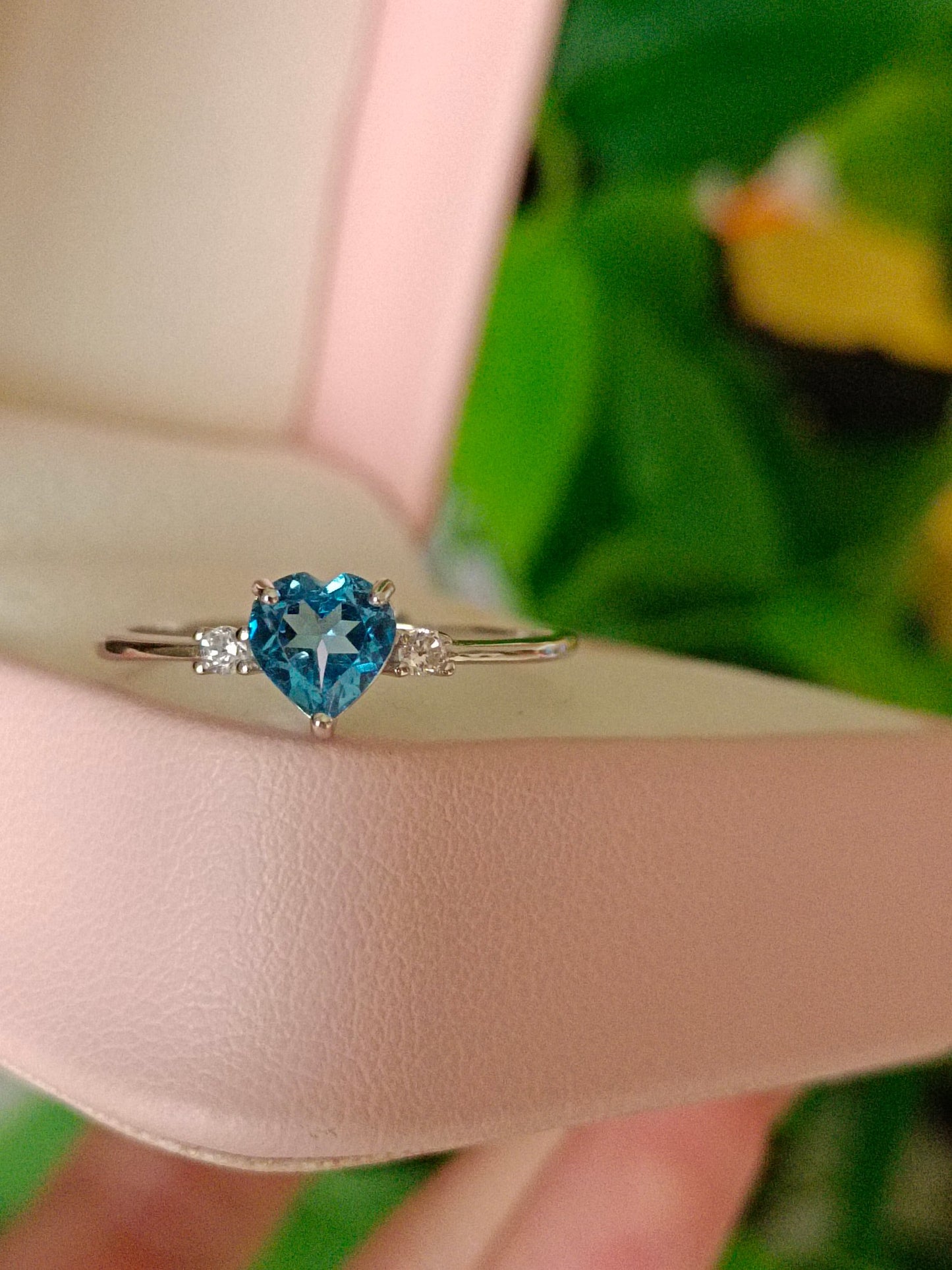 Natural Topaz Heart Ring - Unique Jewelry for Love Expressions