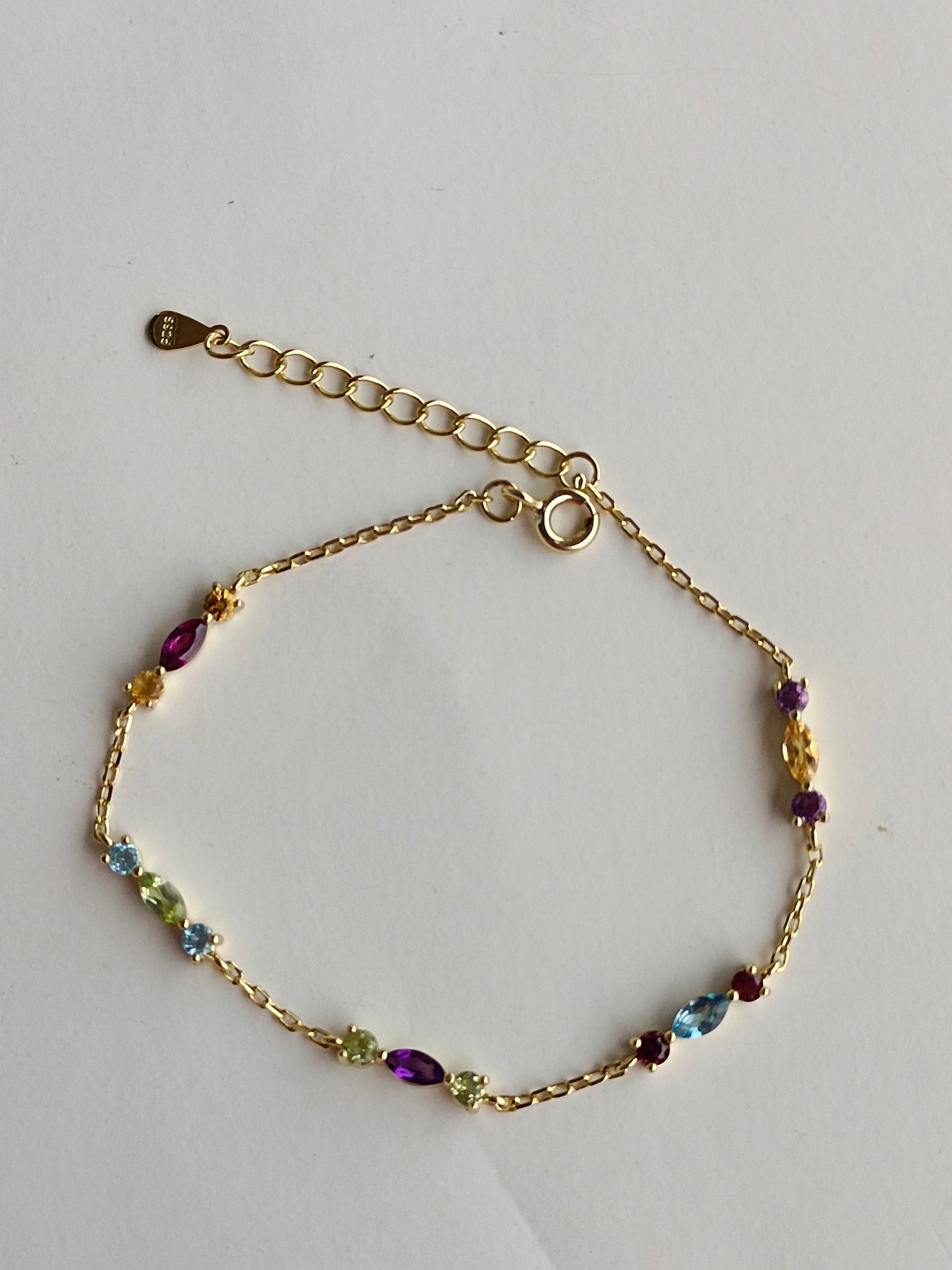 Exquisite Natural Multi-Gemstone Bracelet - A Jewelry Delight