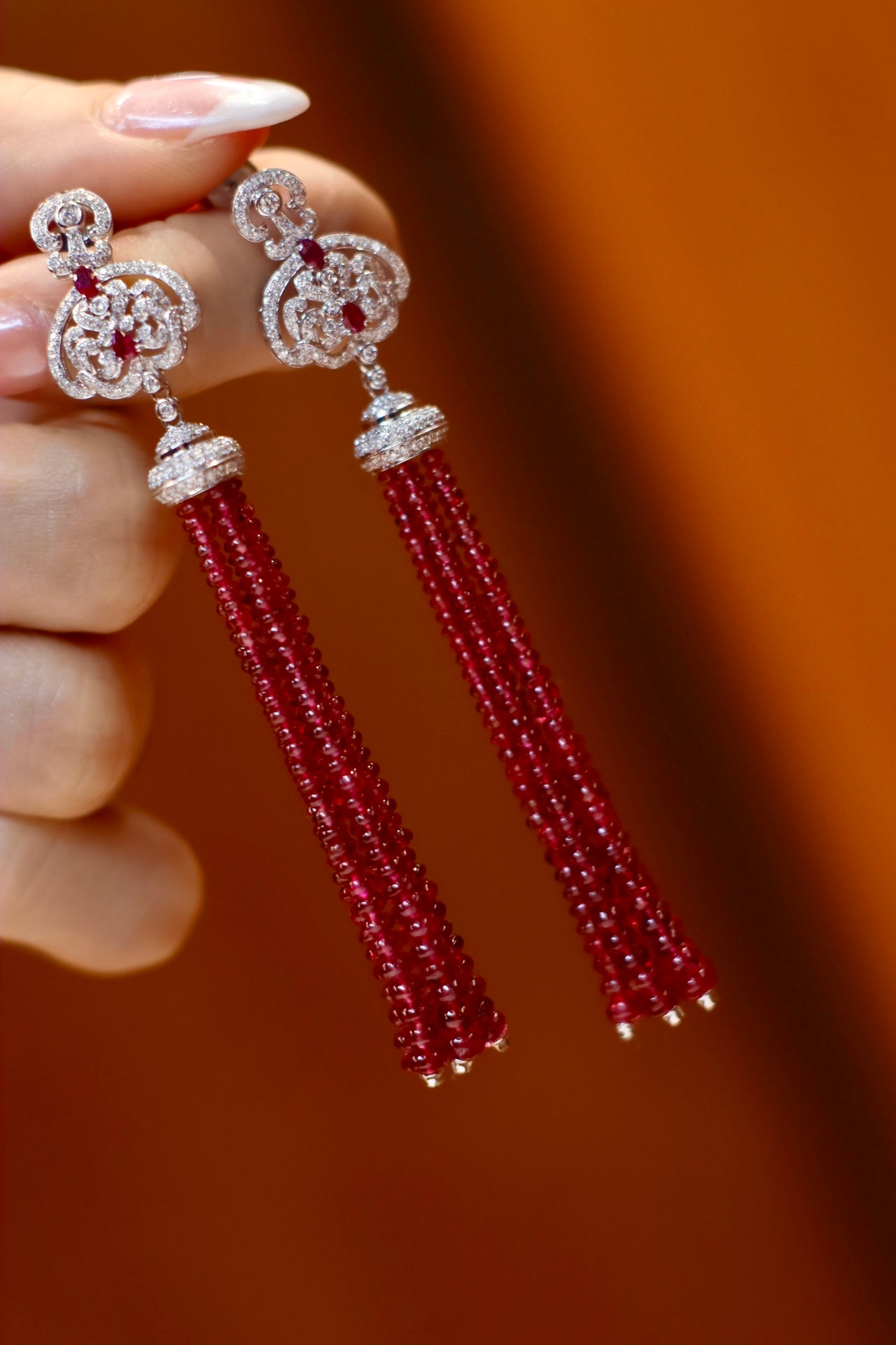 Unheated Myanmar Spinel Earrings: Exquisite Jewelry with Ruby-Like Hue