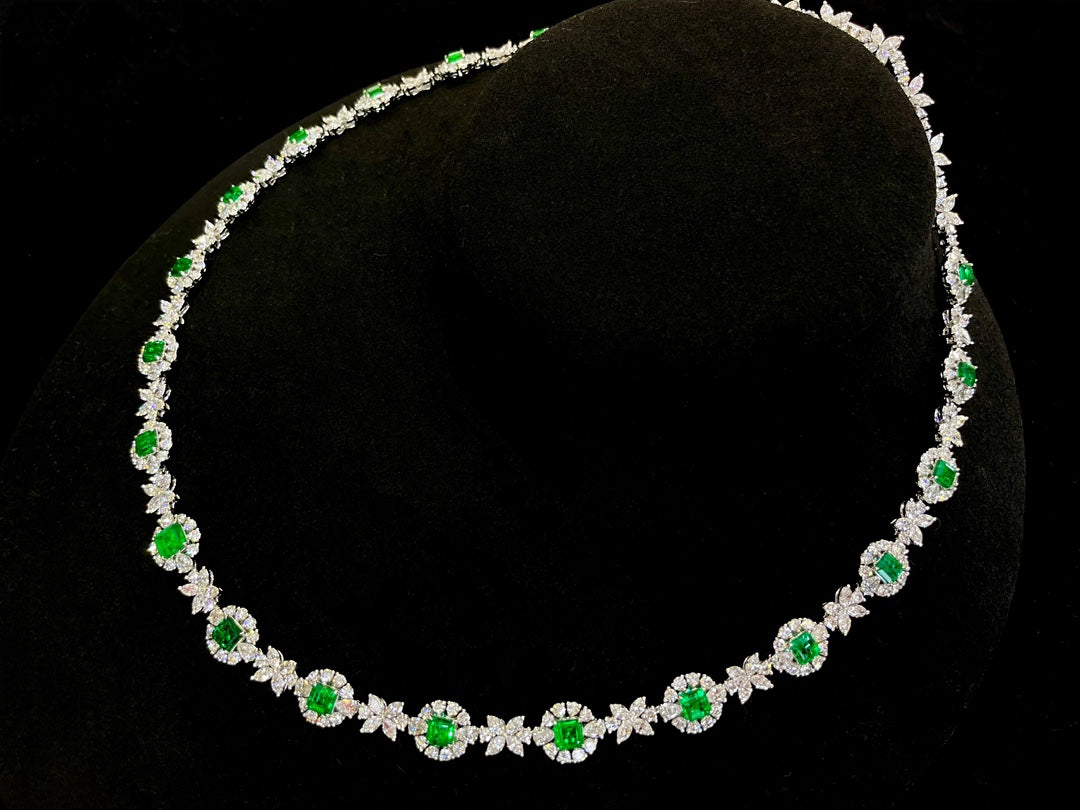 Luxurious Evening Wear Necklace - Exquisite Afghanistan Panjshir Emerald Jewelry