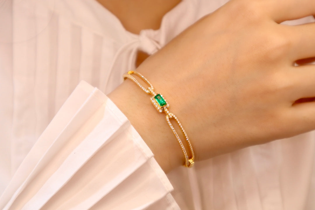 Panjshir Emerald Bracelet - High-Quality Jewelry for a Stylish Statement