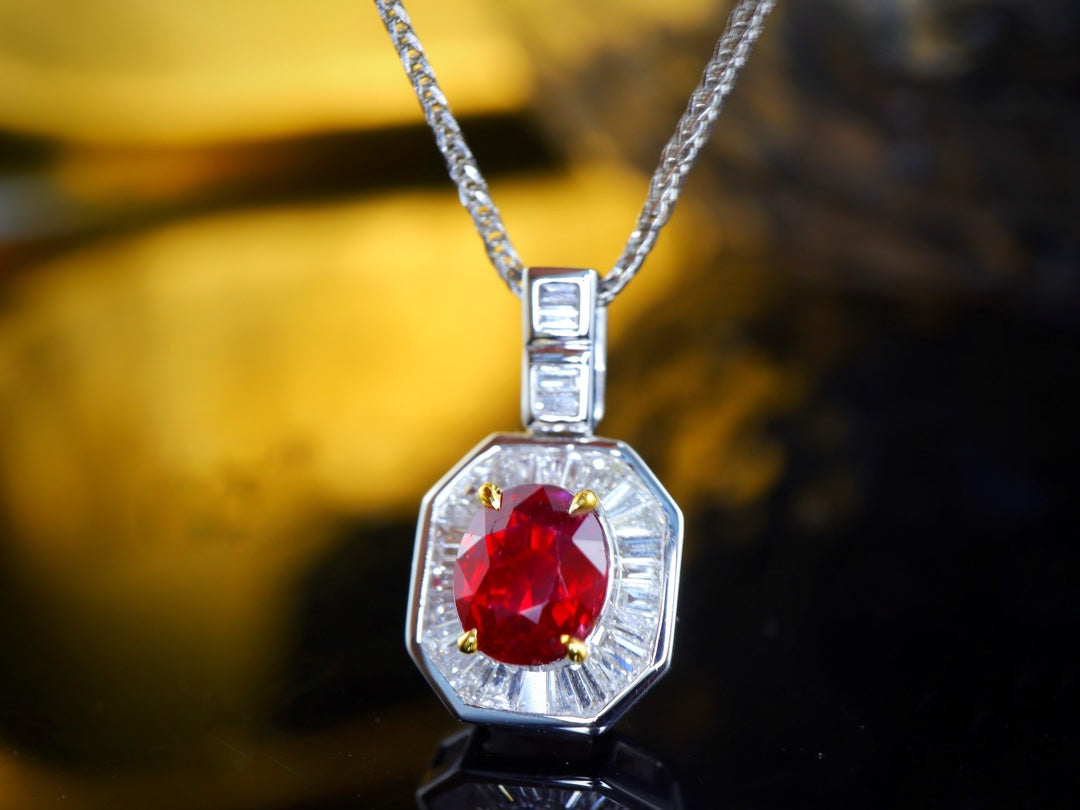 Pigeon Blood Red Ruby Pendant - A Gem of Unmatched Elegance