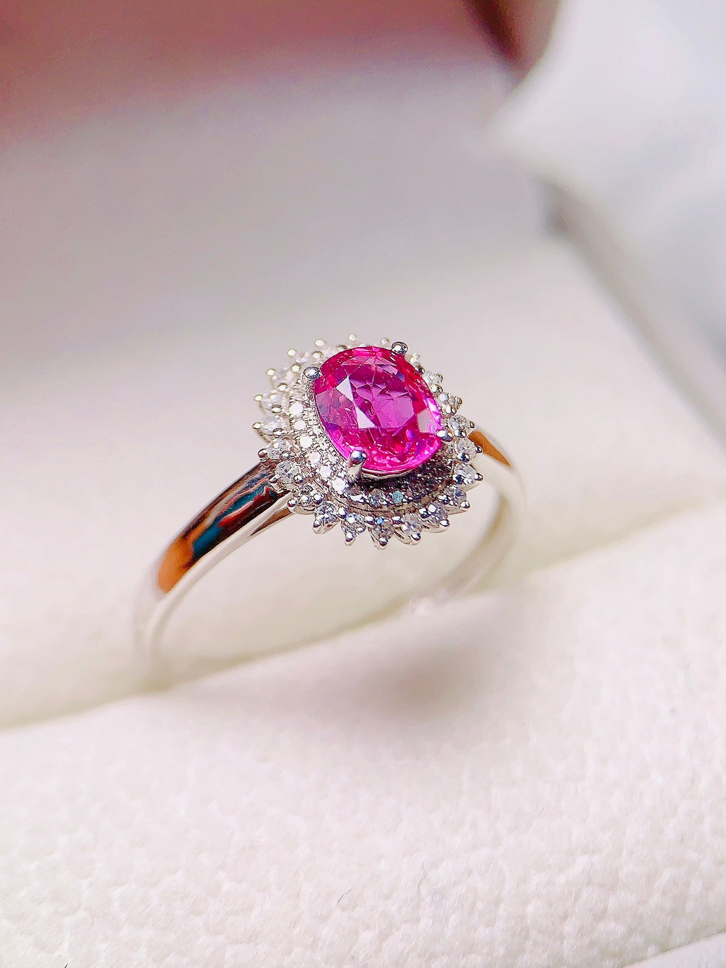 Elegant Ruby Ring with Diamond Accents - Fine Jewelry