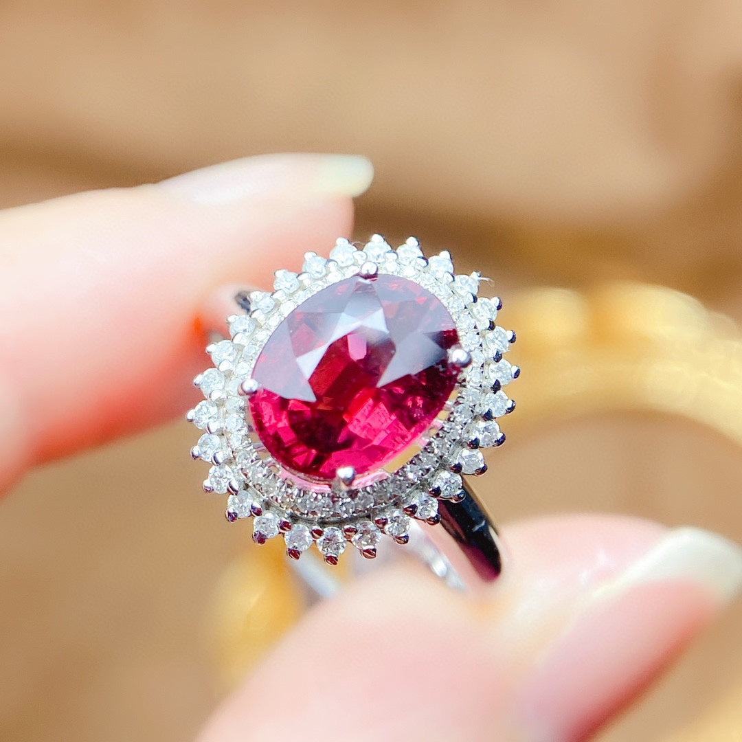 18K Gold Natural Tourmaline Ring - Exquisite Jewelry Piece