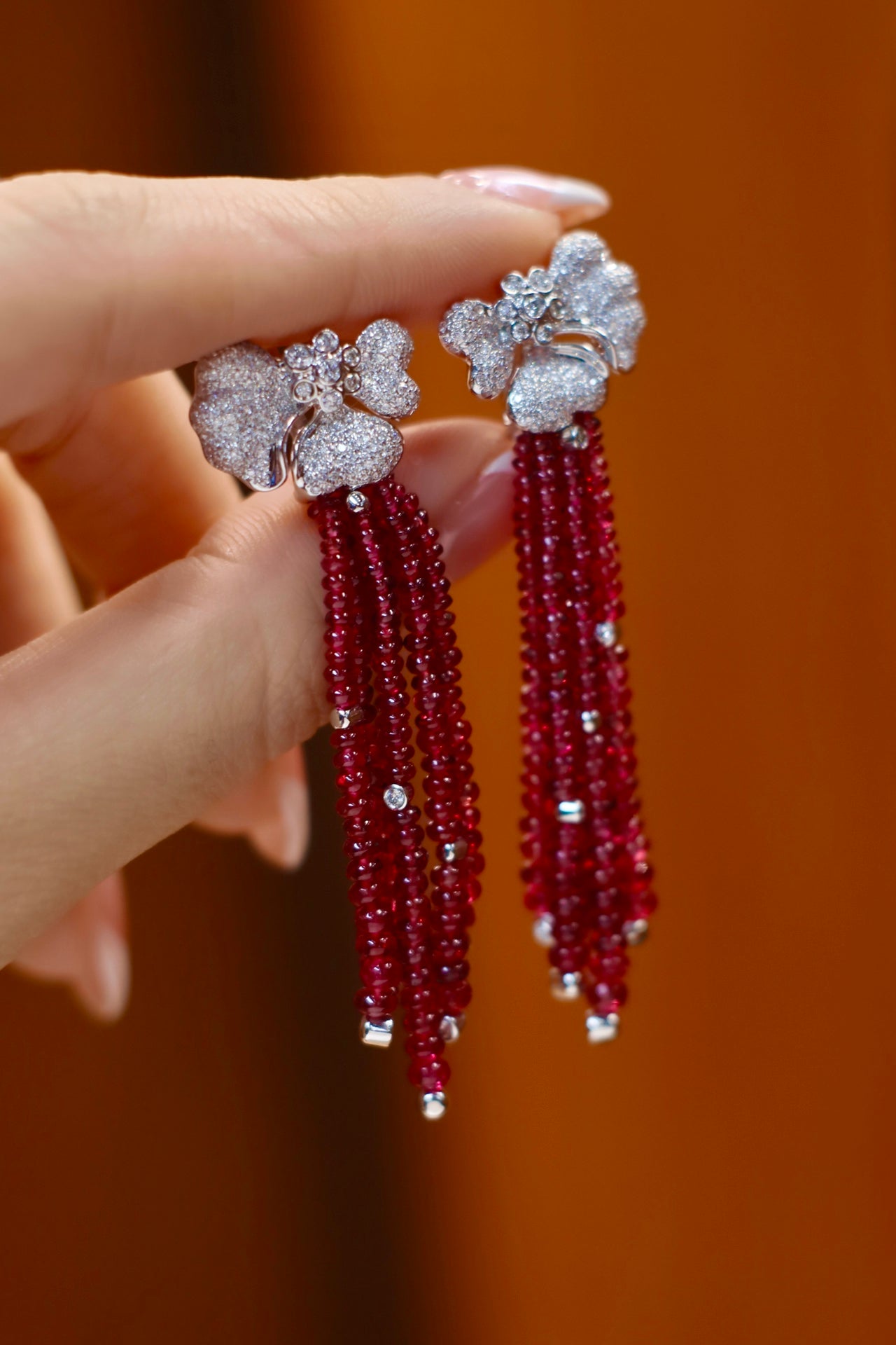 Unheated Myanmar Spinel Earrings: Mesmerizing Jet Bead Design Jewelry