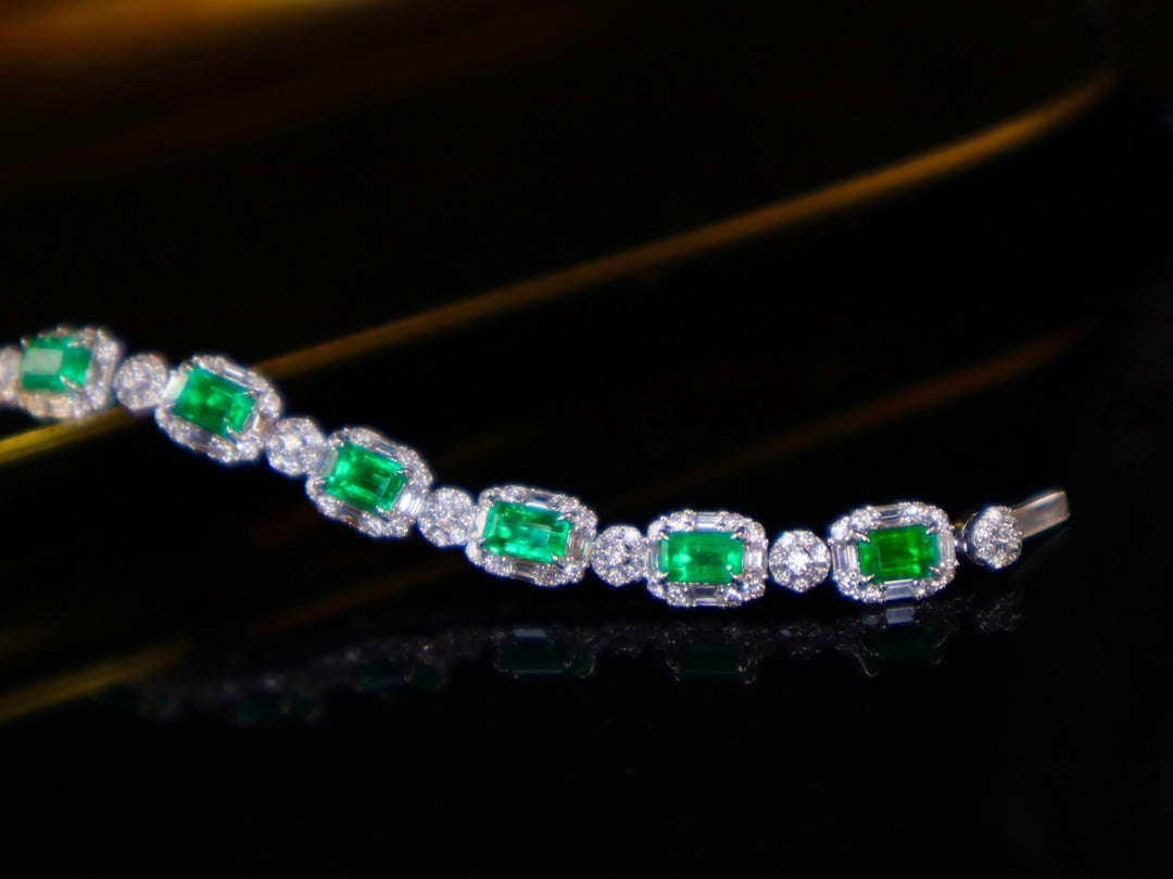 Panjshir Emerald Gemstone Bracelet - Premium沃顿绿Jewelry