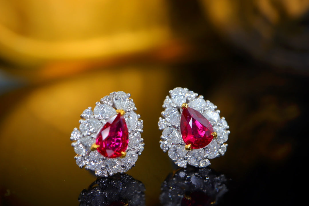 Luxurious Pigeon Blood Ruby Earrings - A Must-Have Jewelry Piece