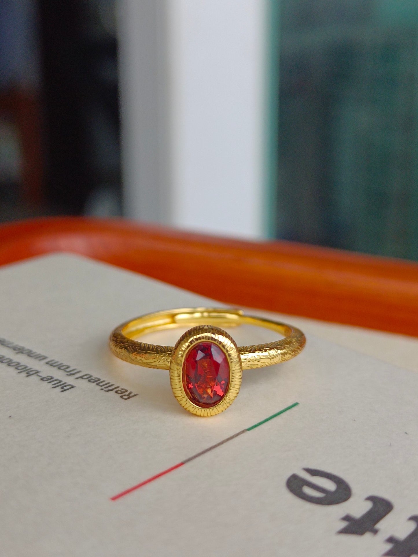 Natural Garnet Ring - Exquisite Italian Craftsmanship Jewelry