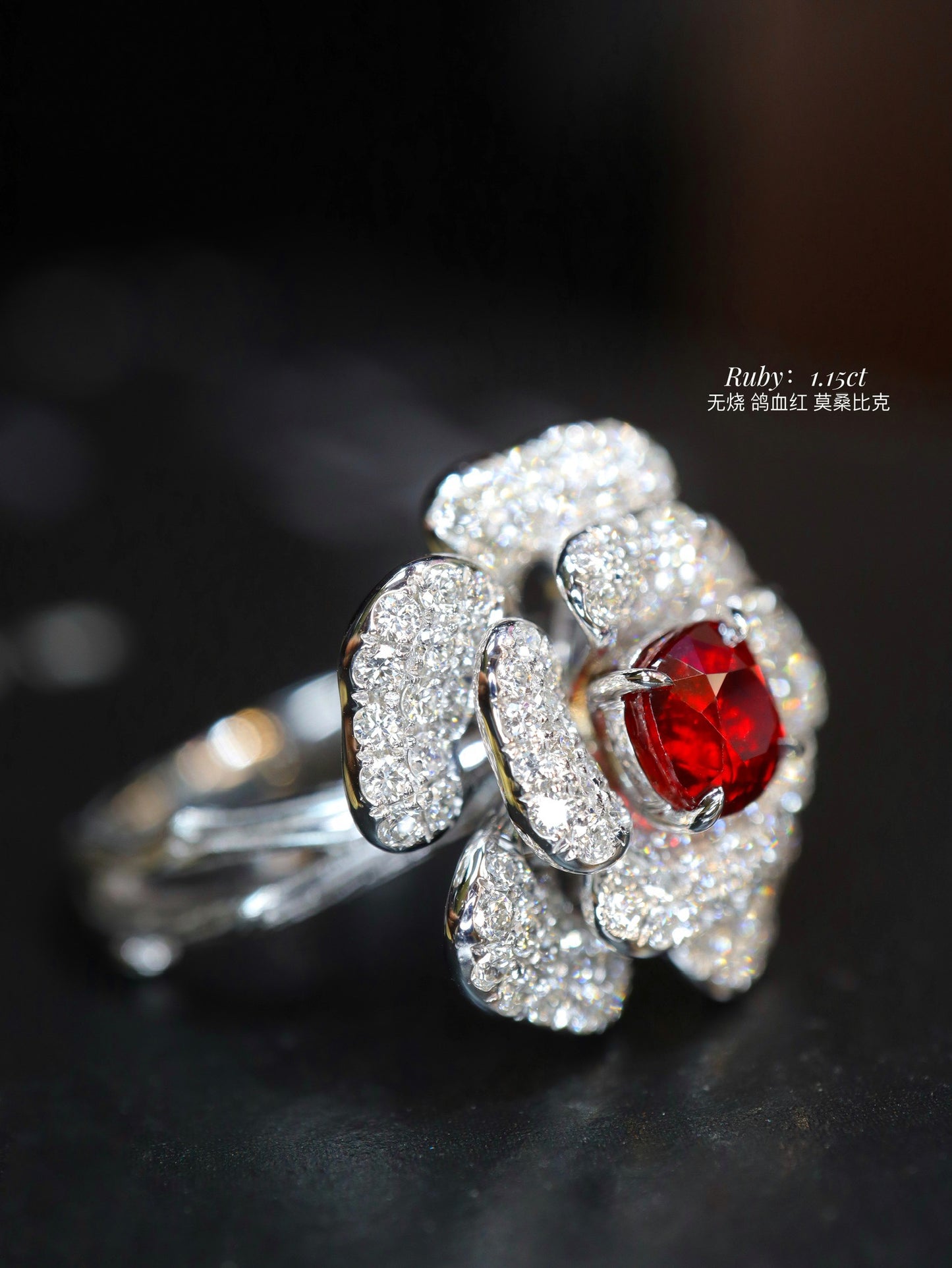 Pigeon's Blood Ruby Ring - Luxurious Glassy Red Gemstone Jewelry