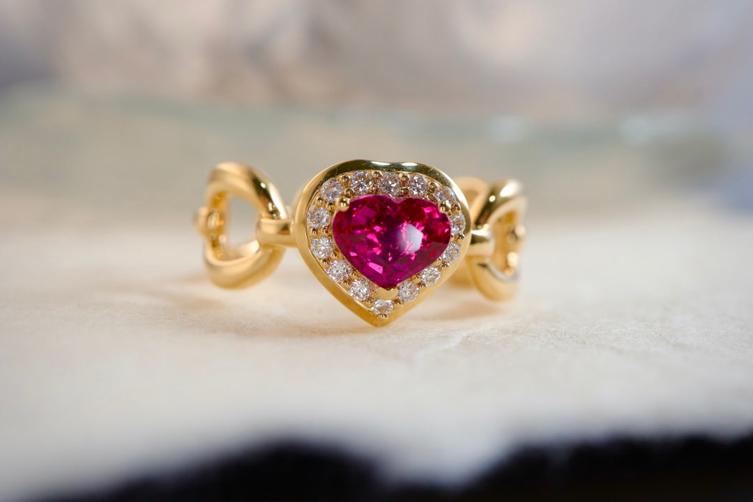 Pigeon's Blood Red Gemstone Ring - High-Quality Jewelry