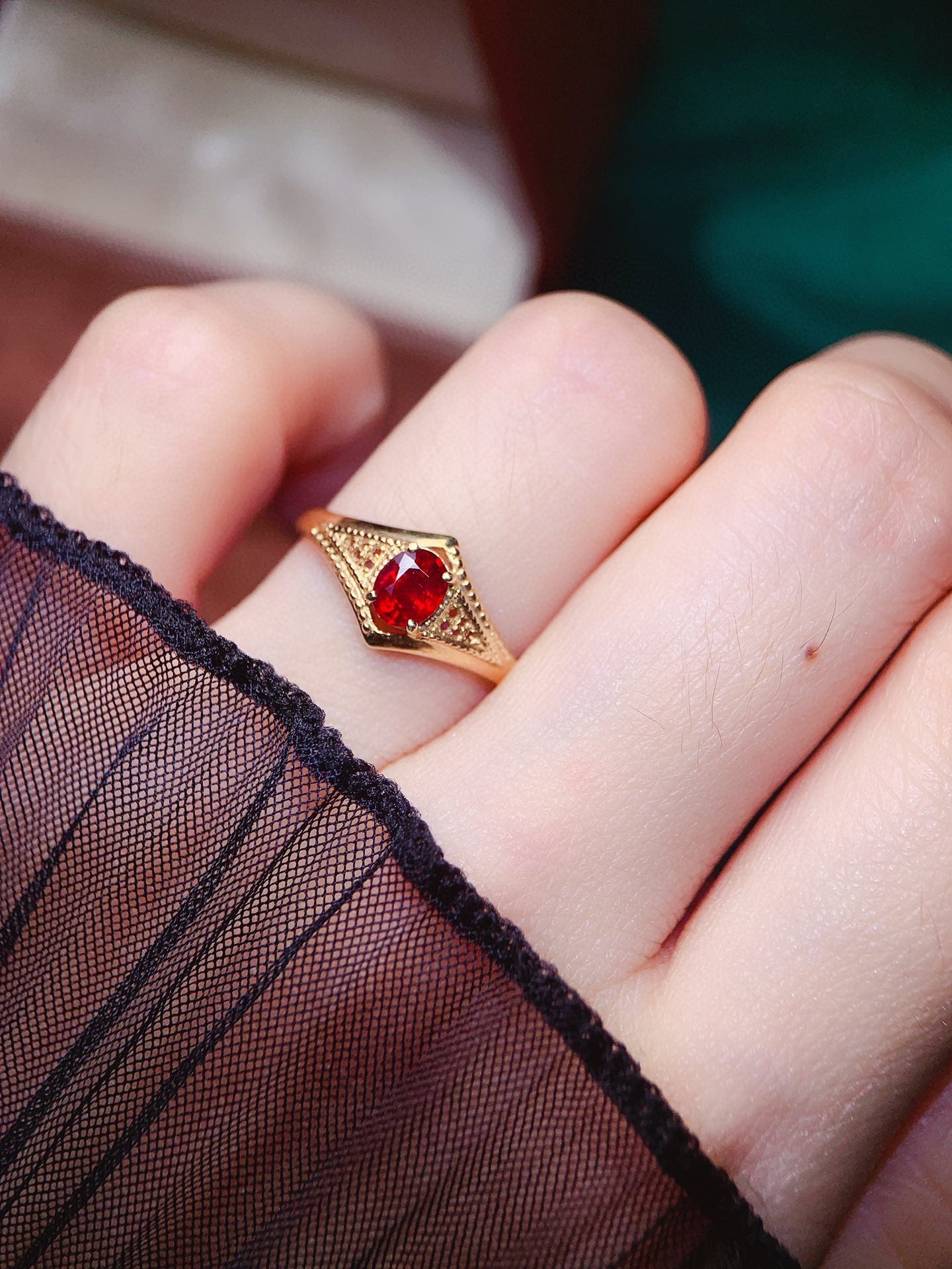 Natural Ruby Ring - A Touch of Luxury and Vintage Elegance