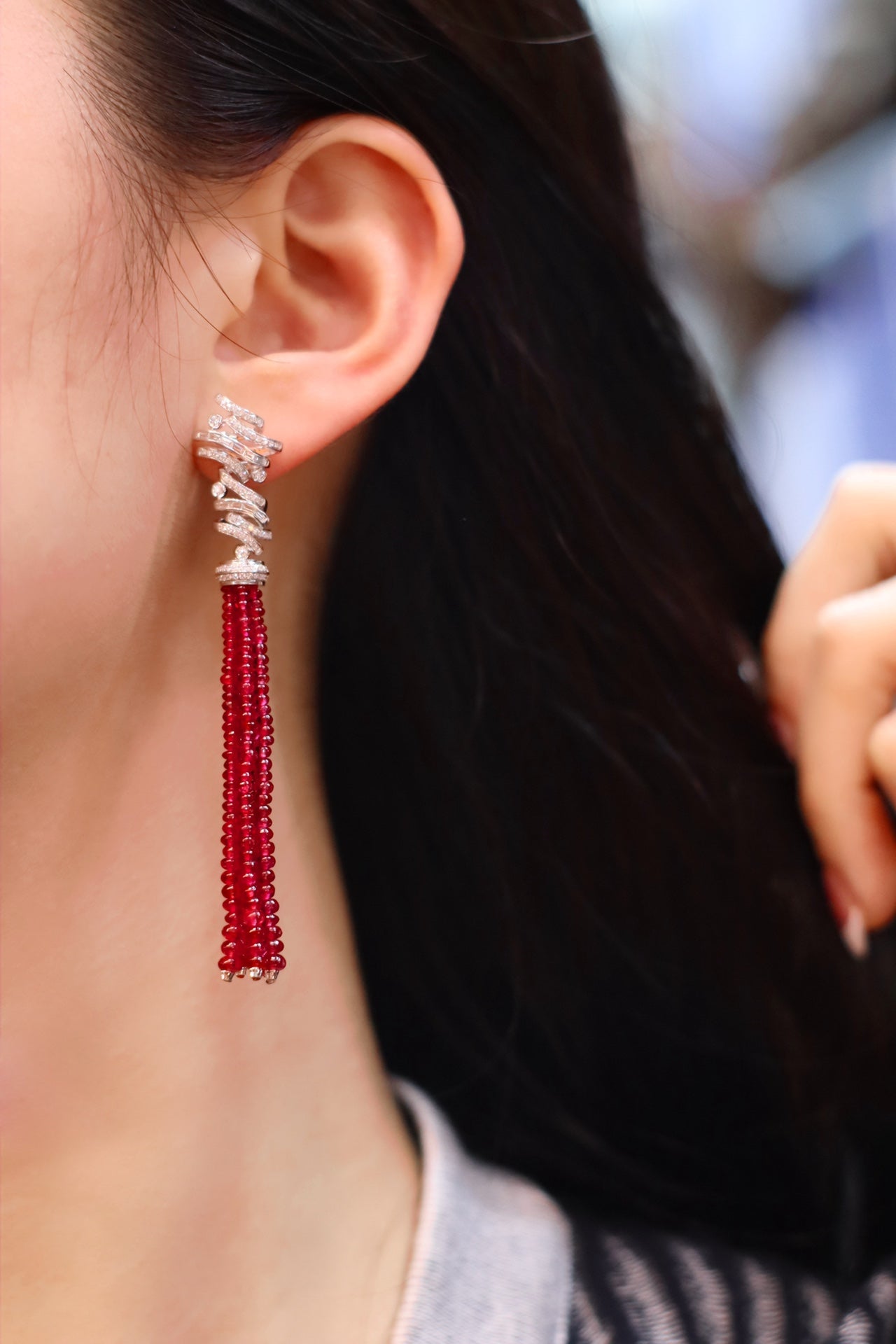 Unheated Myanmar Spinel Earrings - Exquisite Jewelry with Ruby-like Hue