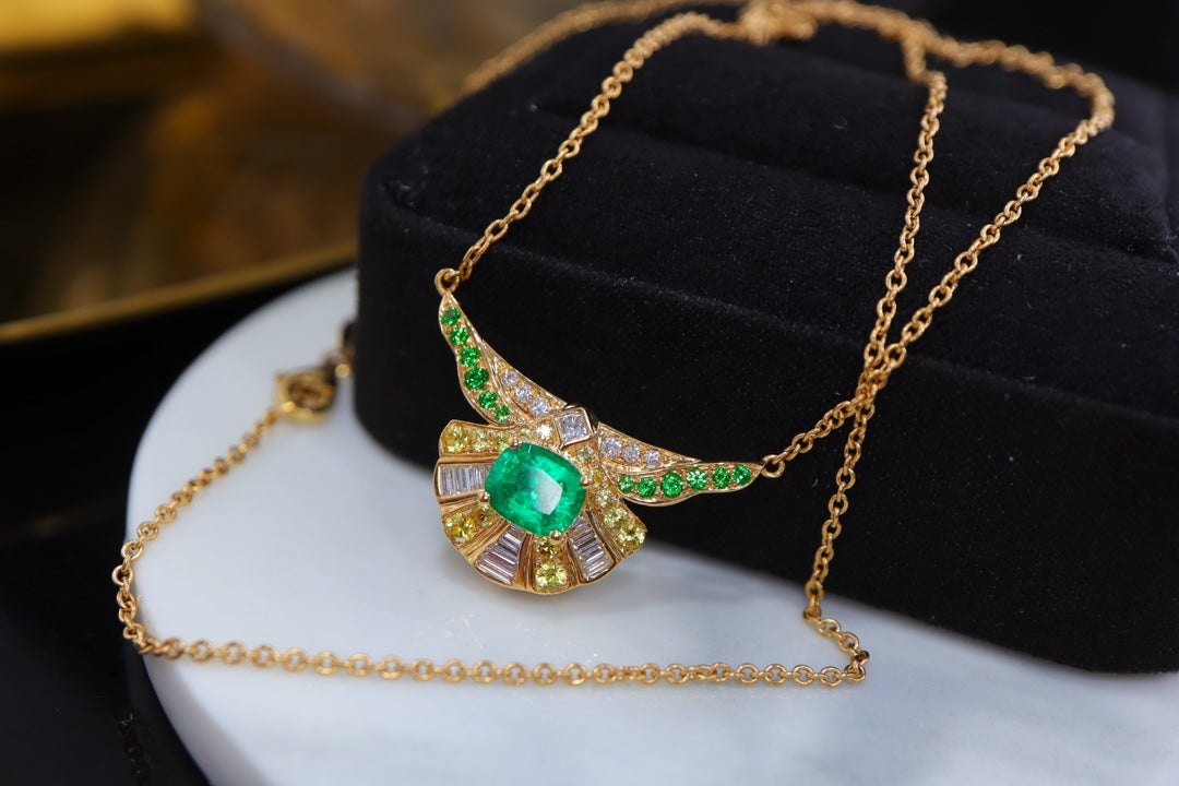 Luxurious Emerald Jewelry: Premium Afghan Panjshir Emerald Necklace