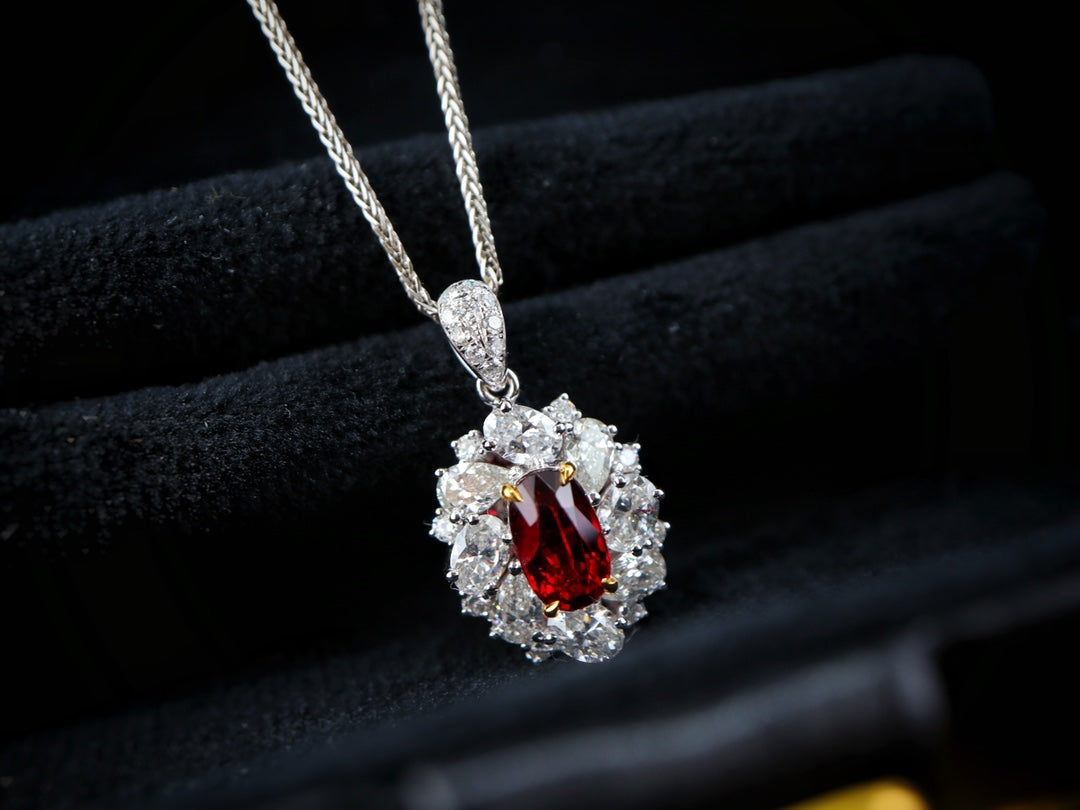 GRS Certified Pigeon Blood Ruby Pendant - Luxury Jewelry