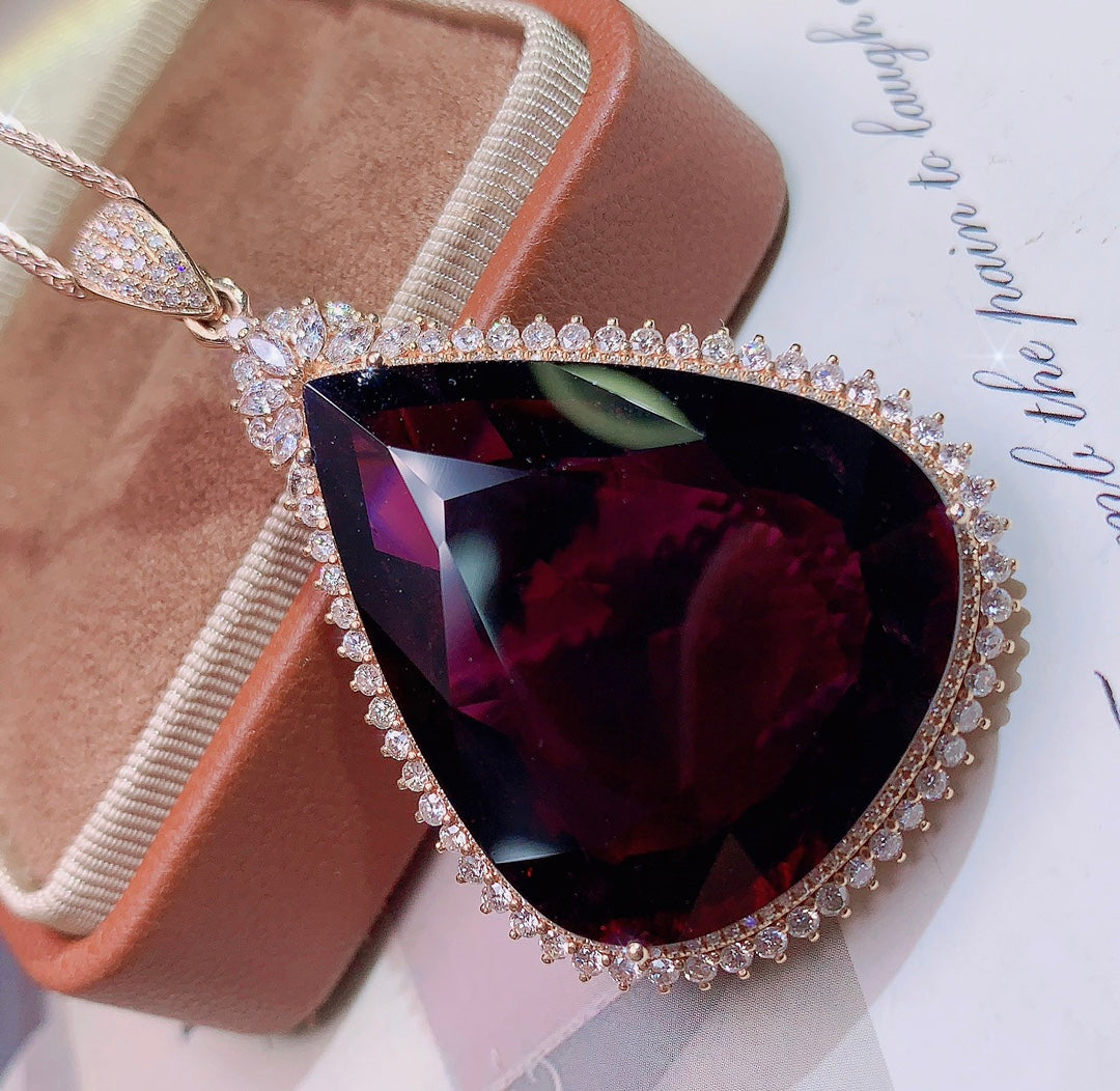 Exquisite Collector's Grade Large Carat Tourmaline Pendant - Fine Jewelry