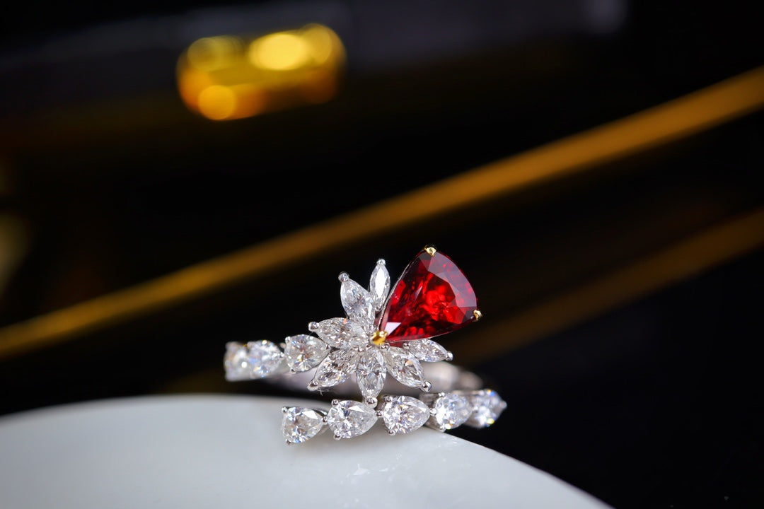 Cincin Ruby Merah Darah Pigeon - Perhiasan Khusus Premium