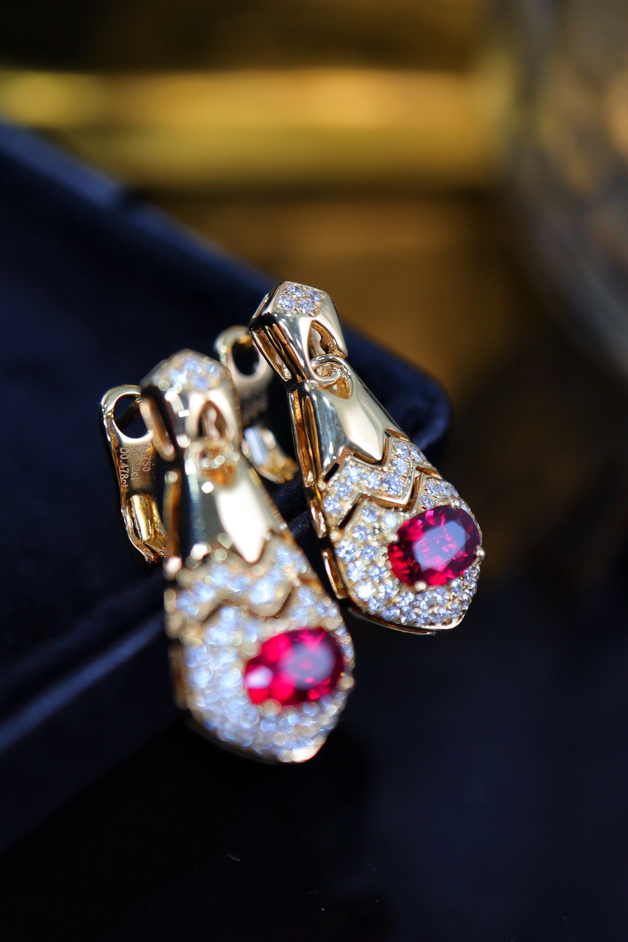 Artdeco Vintage Chic Light Luxury Ruby Earrings - A Jewelry Gem