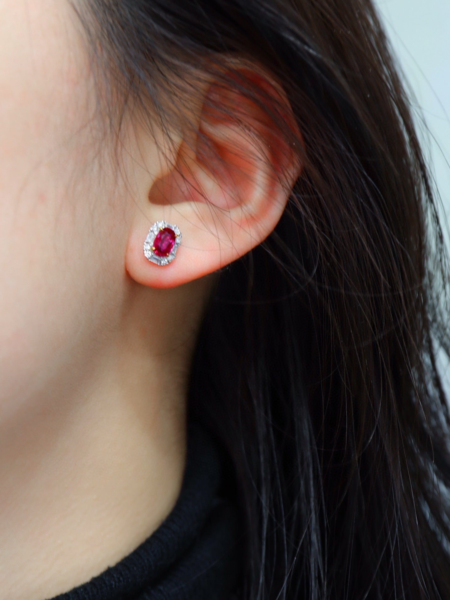 Pigeon Blood Red Ruby Earrings - Classic Jewelry Piece