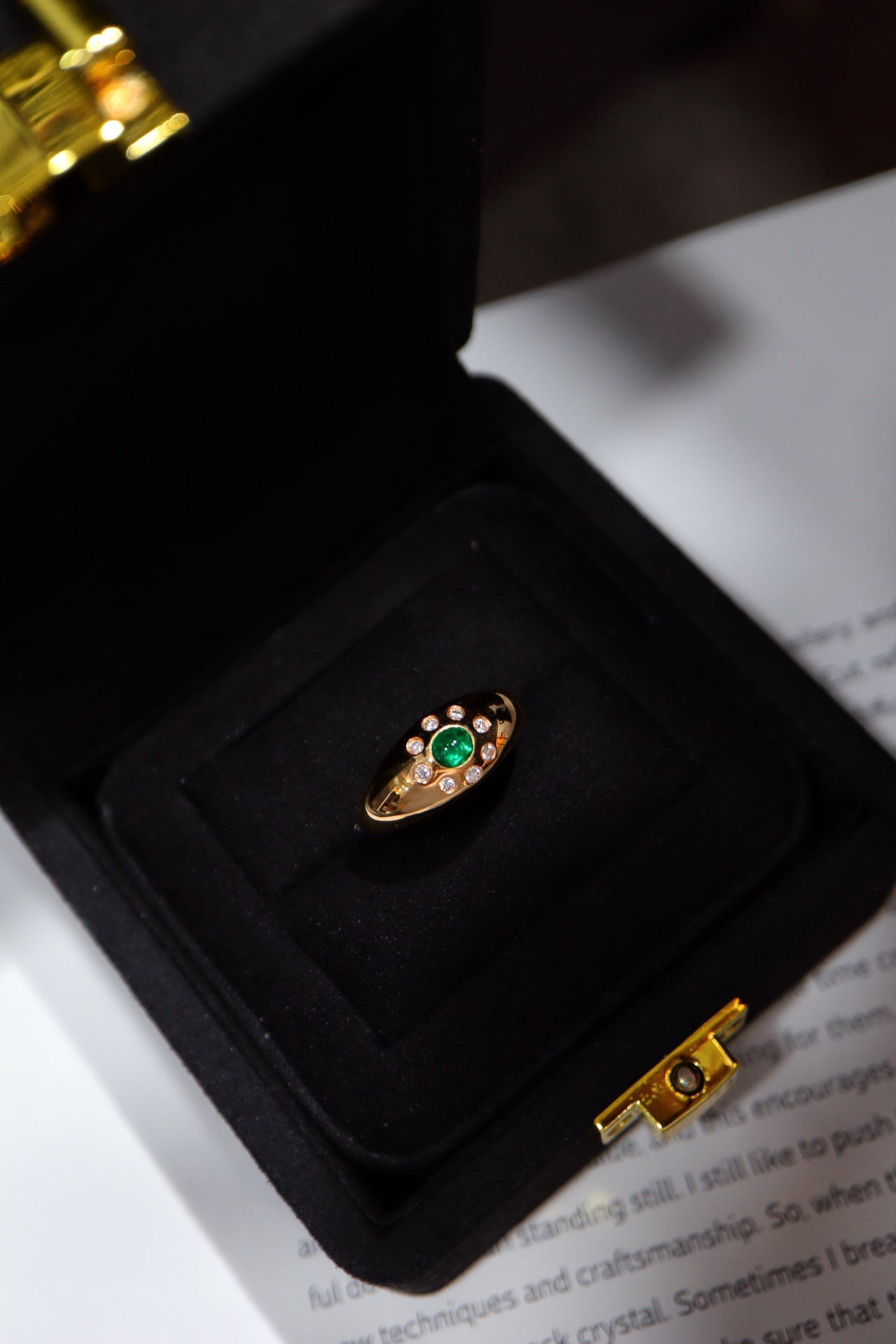 Elegant and Trendy Gold Ring with Ruby and Emerald | Fine Jewelry