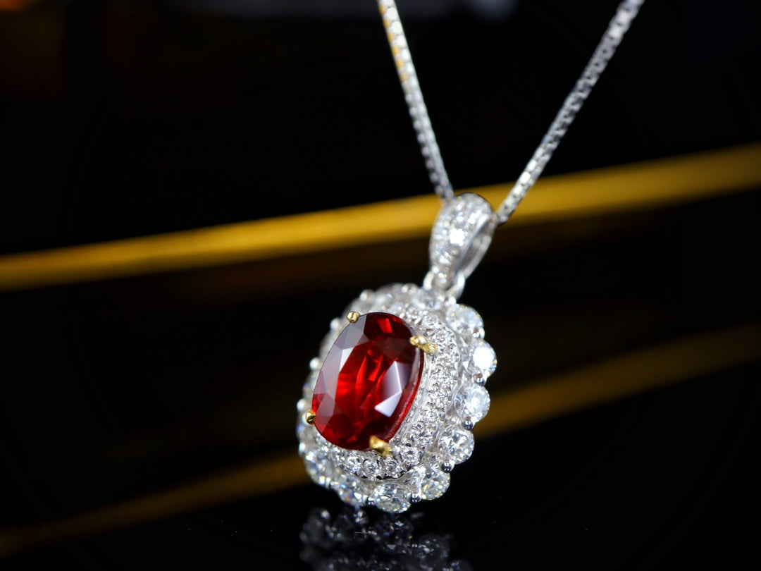 Pigeon Blood Red Ruby Pendant - Premium Jewelry Collection