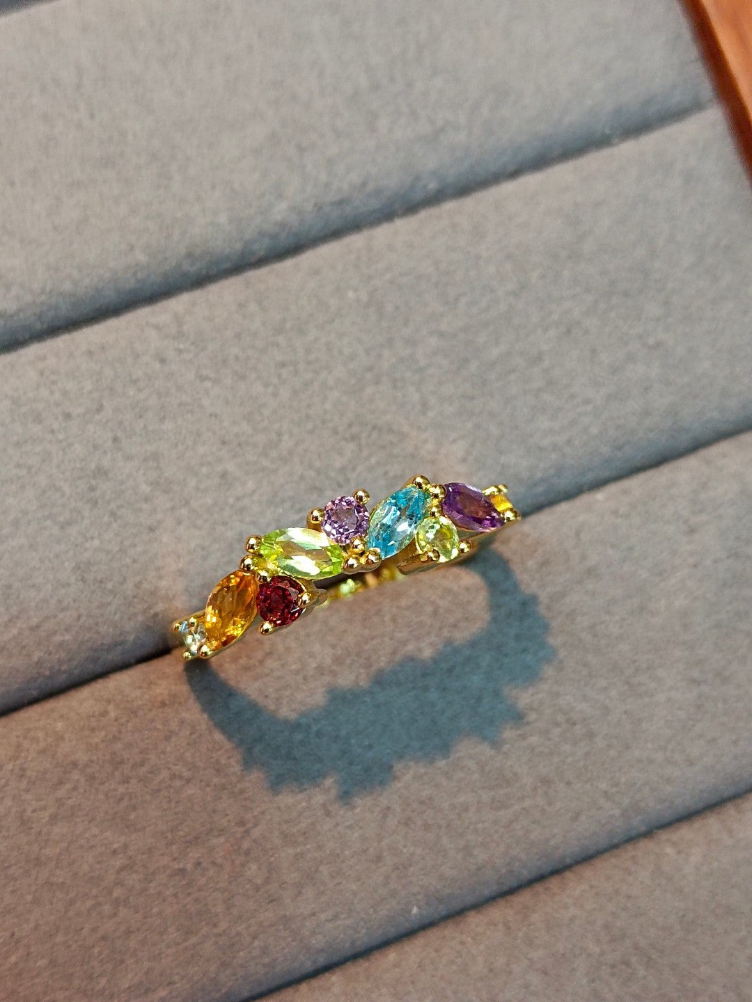 Vibrant Gemstone Ring - A Symphony of Colors in Jewelry