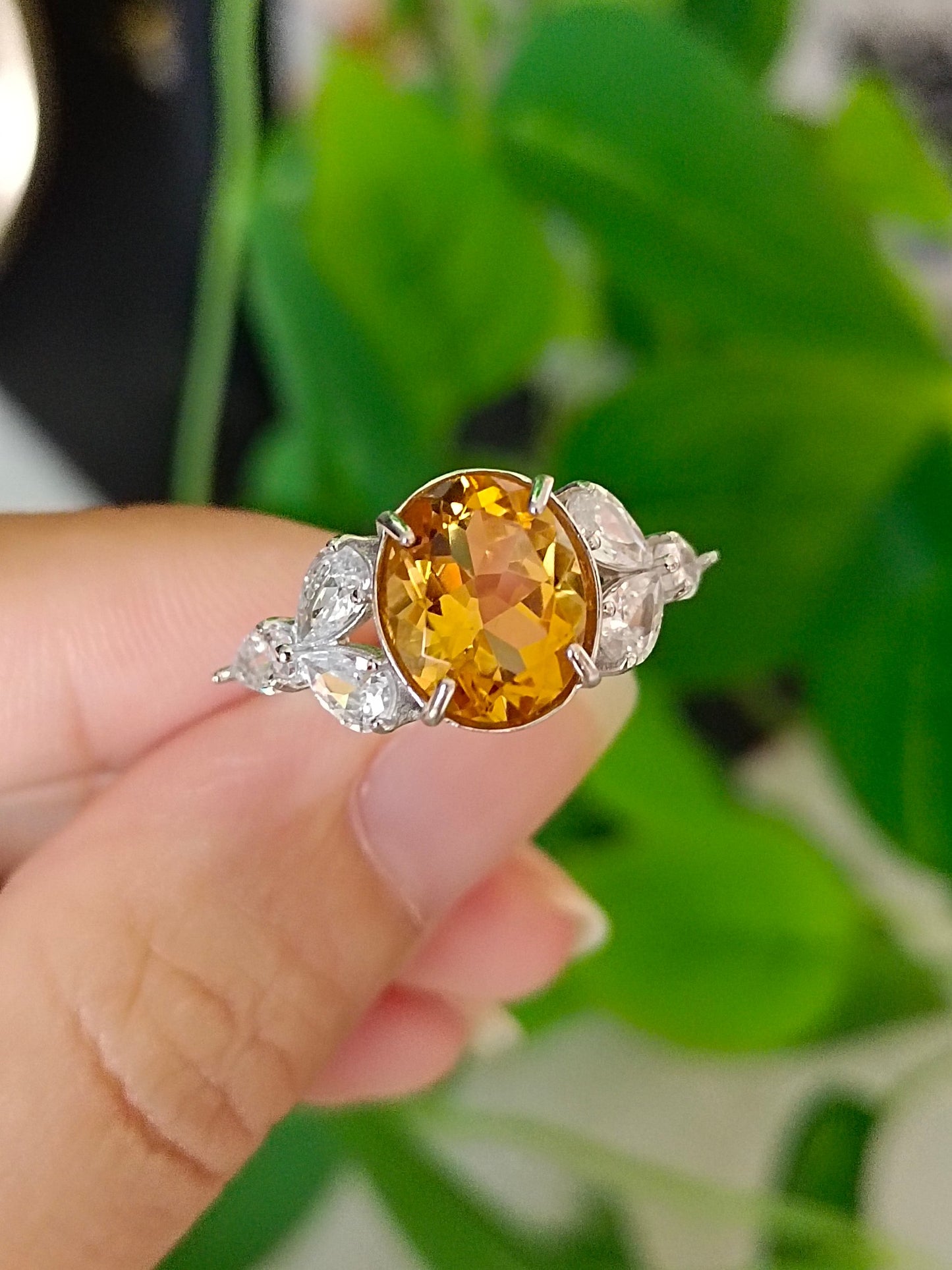 Genuine Yellow Citrine Ring - Elegant Jewelry for Every Occasion