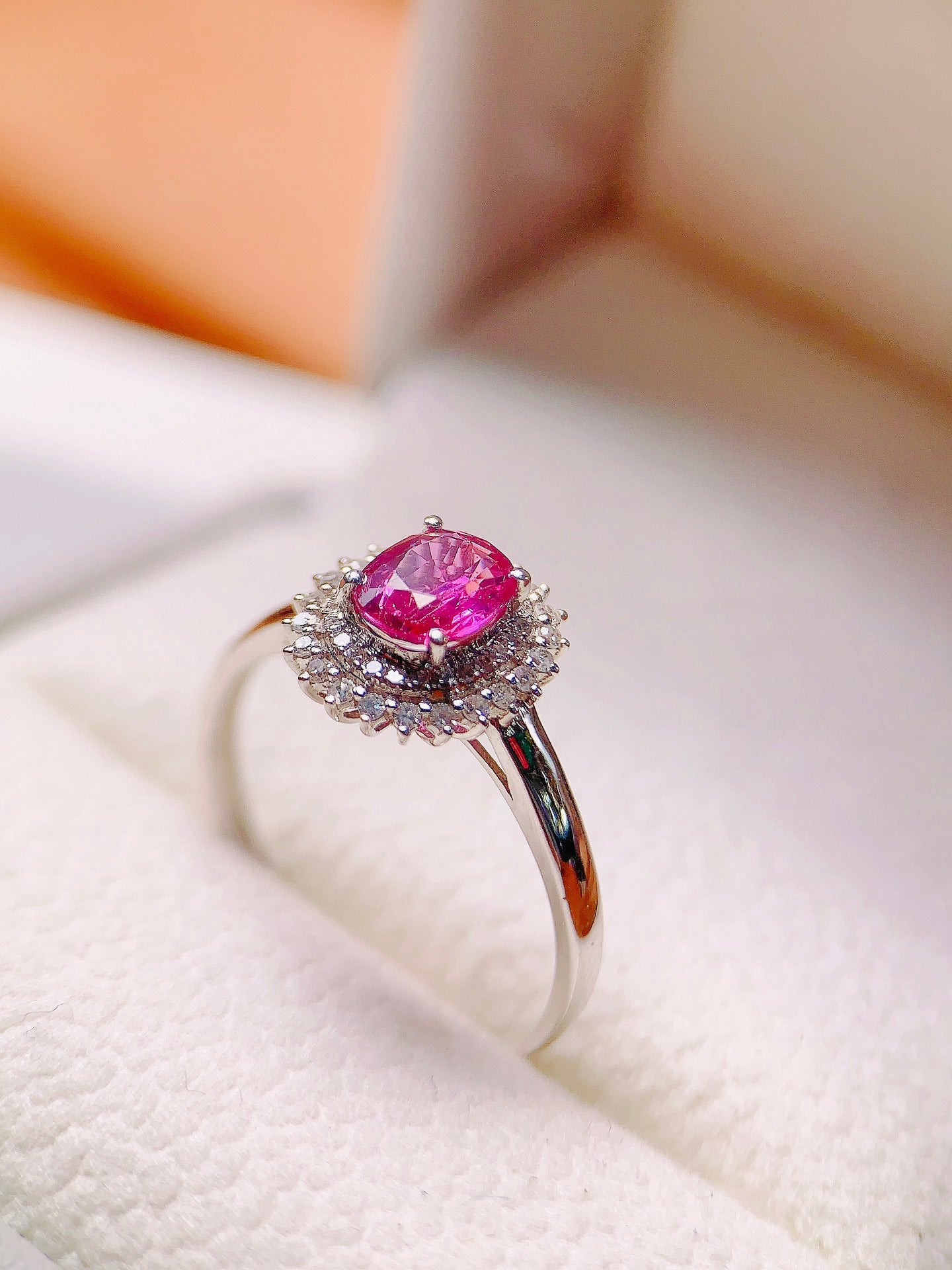 Elegant Ruby Ring with Diamond Accents - Fine Jewelry