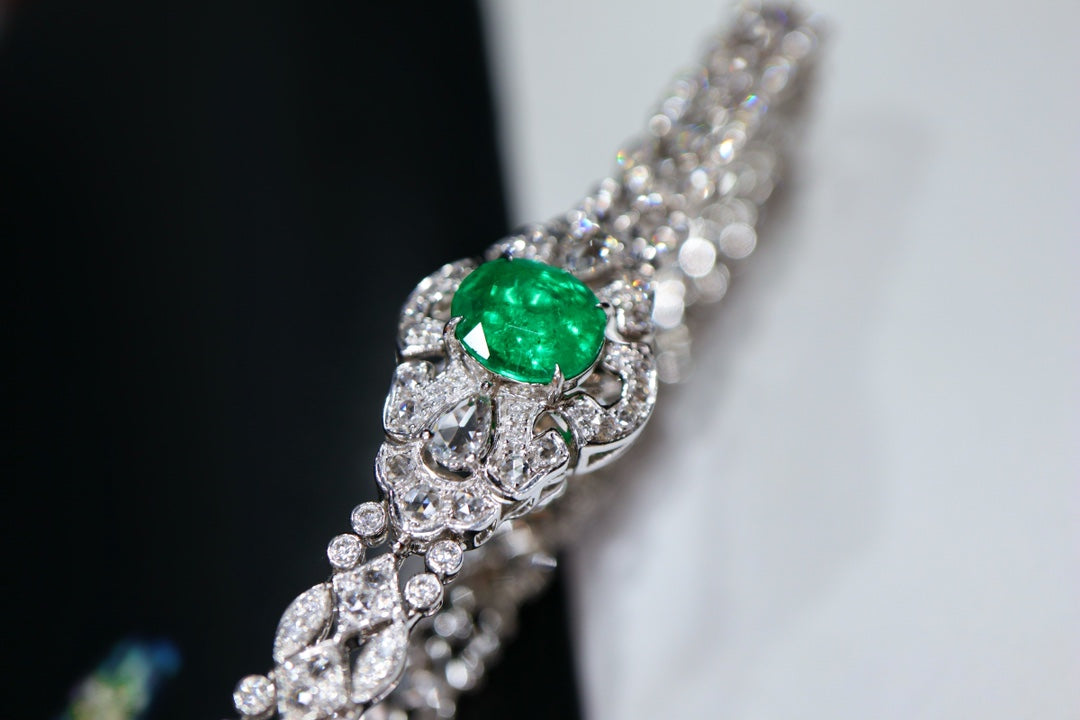 Panjshir Emerald Bracelet - Luxurious Green Jewelry Gem