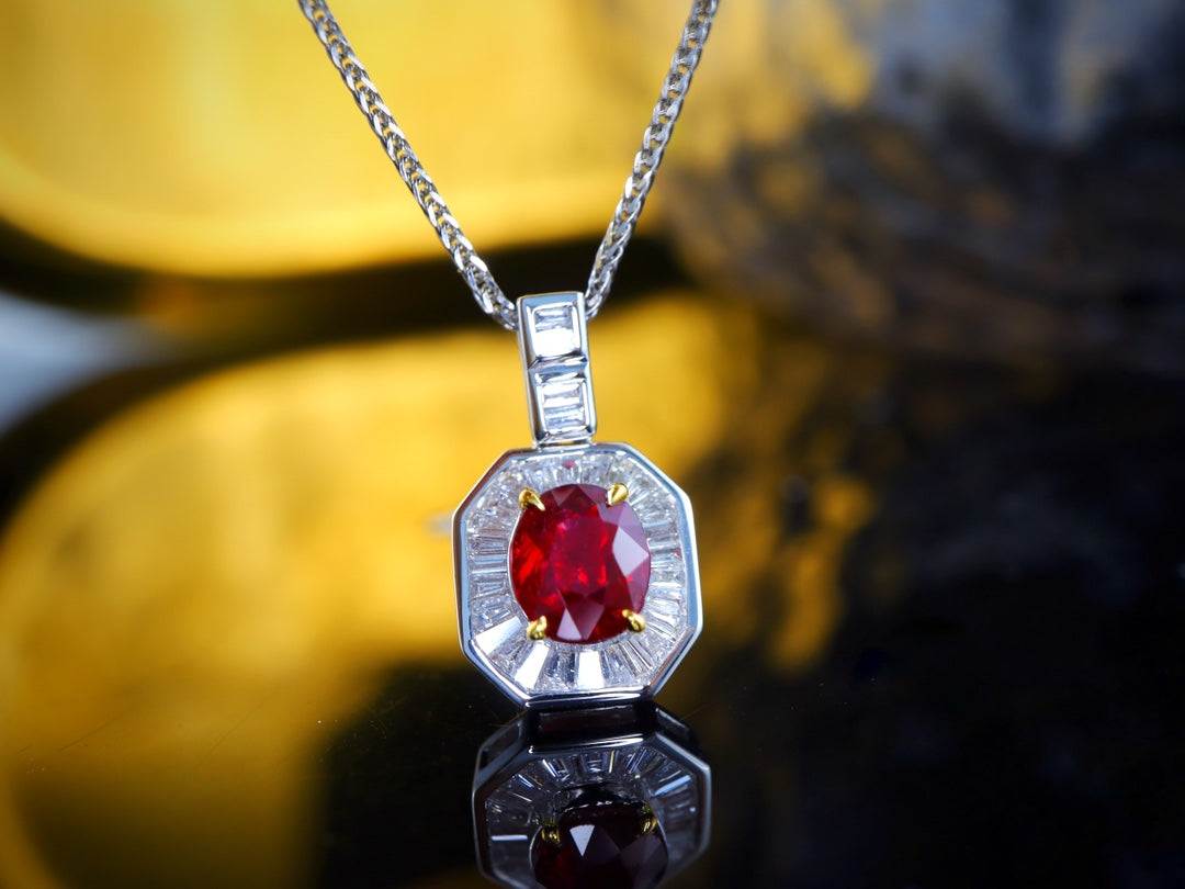 Pigeon Blood Red Ruby Pendant - A Gem of Unmatched Elegance