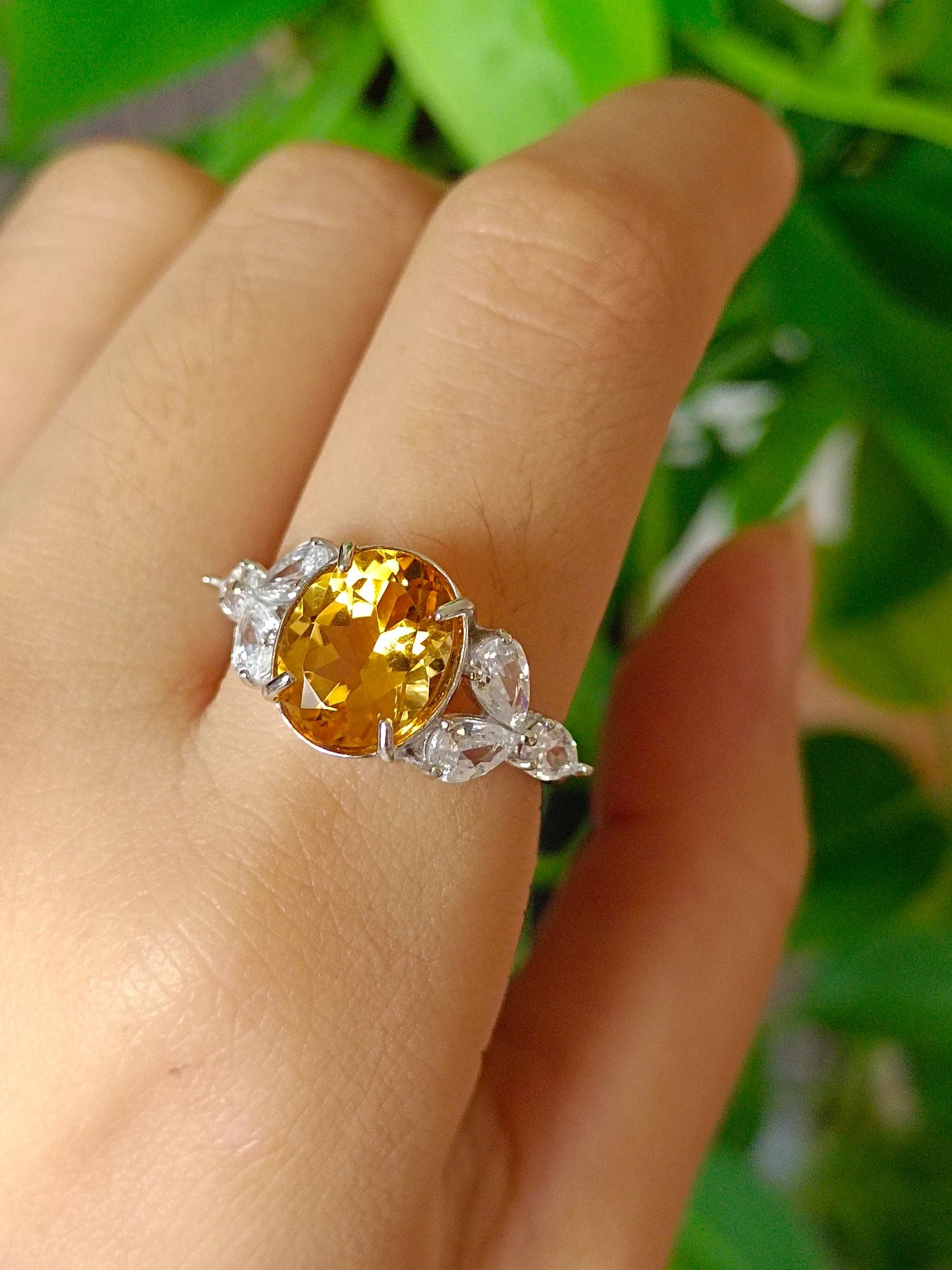 Genuine Yellow Citrine Ring - Elegant Jewelry for Every Occasion