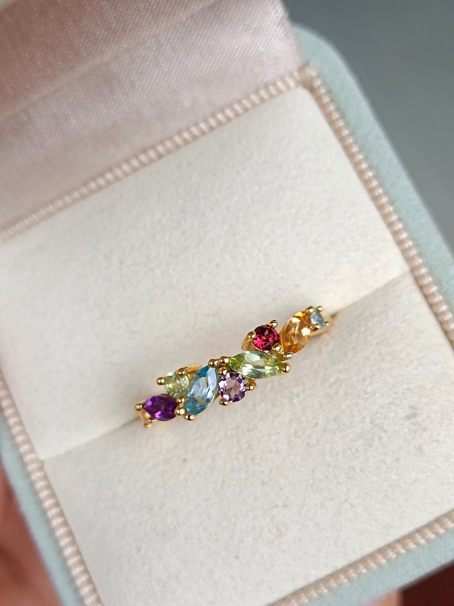 Vibrant Gemstone Ring - A Symphony of Colors in Jewelry