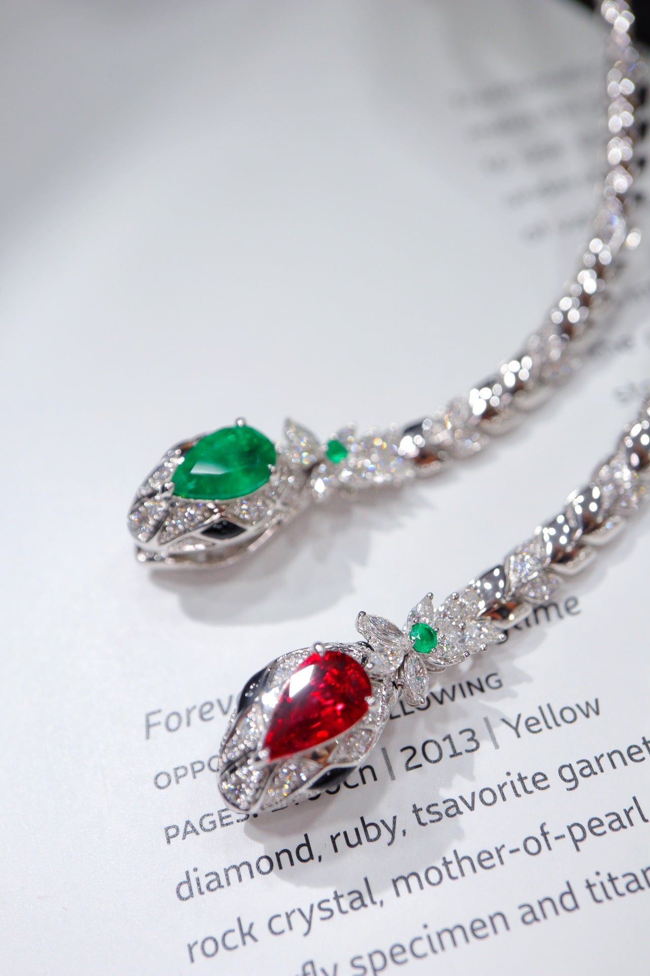 Serpentine Design Ruby Necklace - Premium Jewelry Collection